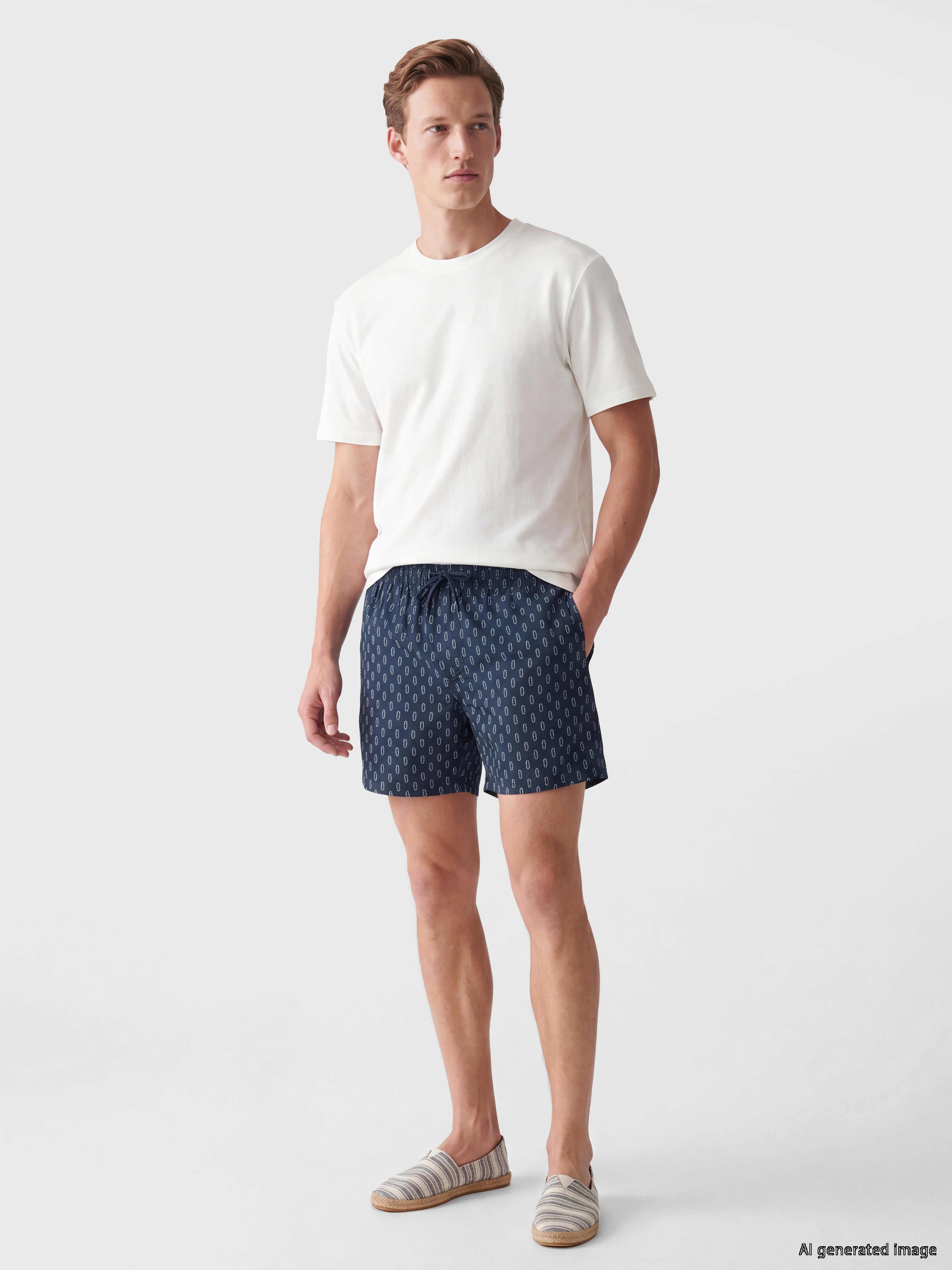LCW SWIMWEAR Kısa Boy Desenli Erkek Deniz Şortu görsel 2