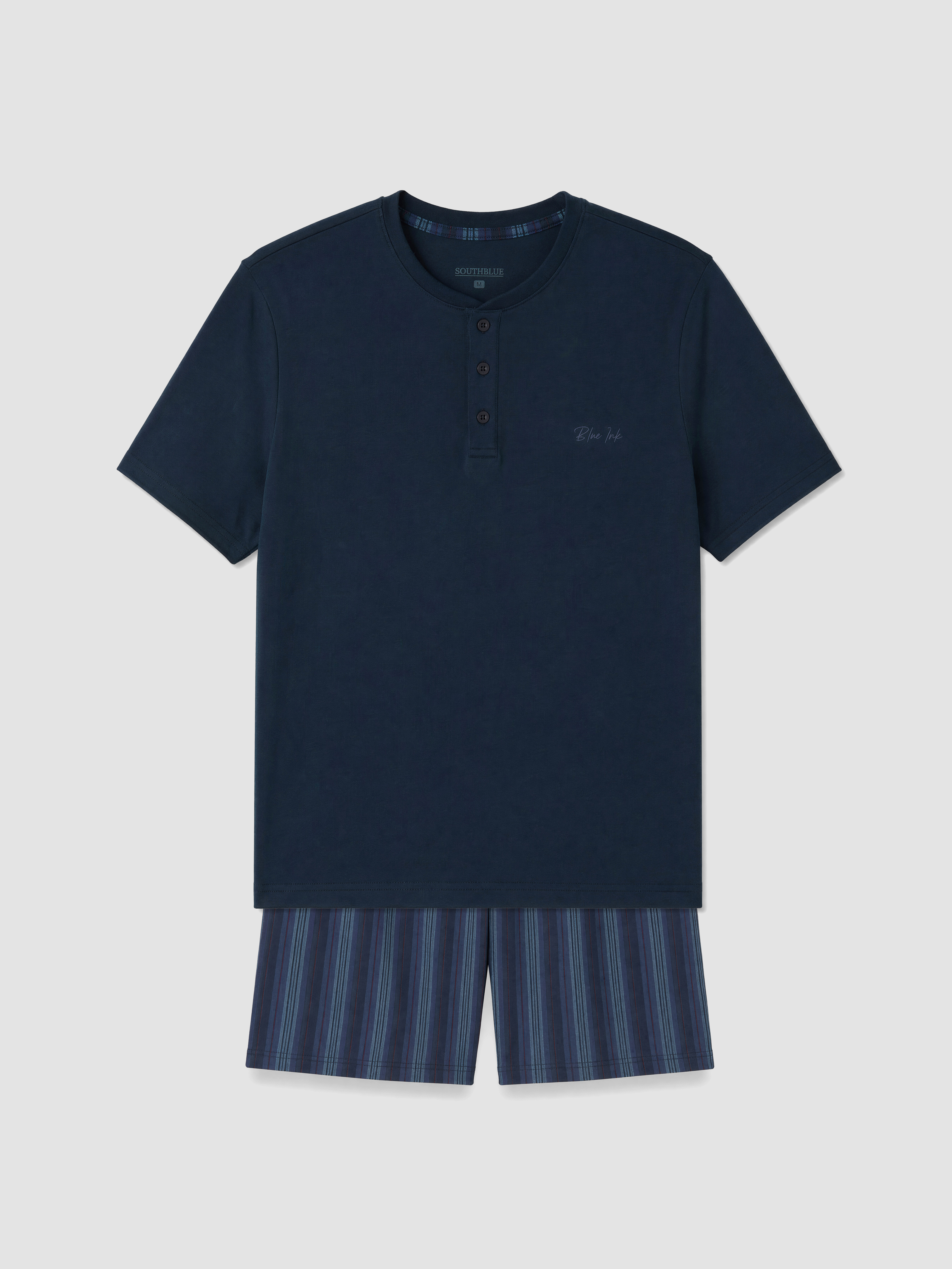 SOUTHBLUE Baskılı Erkek Şortlu Pijama Takımı görsel 5