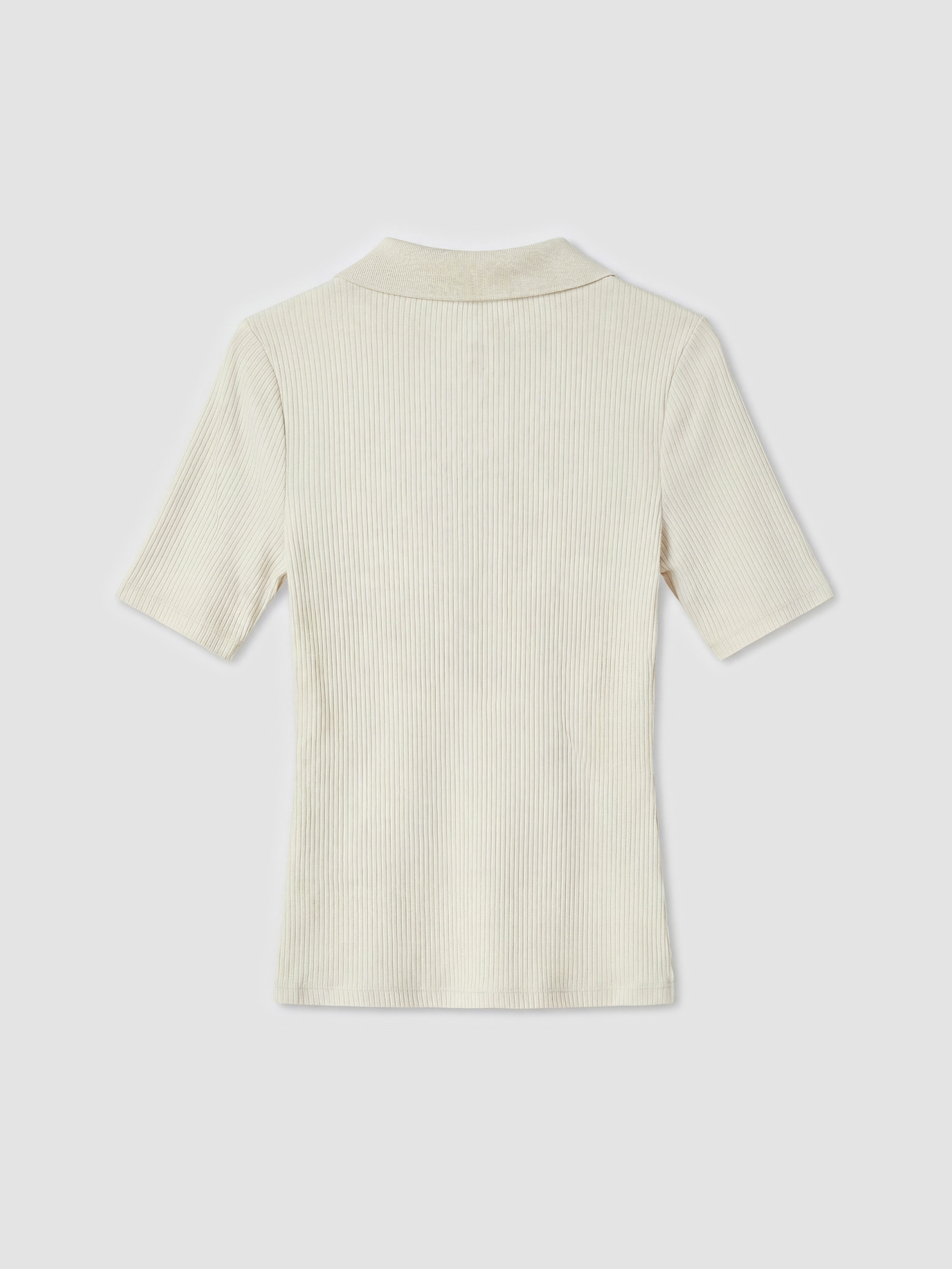 LCW EVERYDAY Polo Yaka Kadın Fitilli Tişört görsel 6