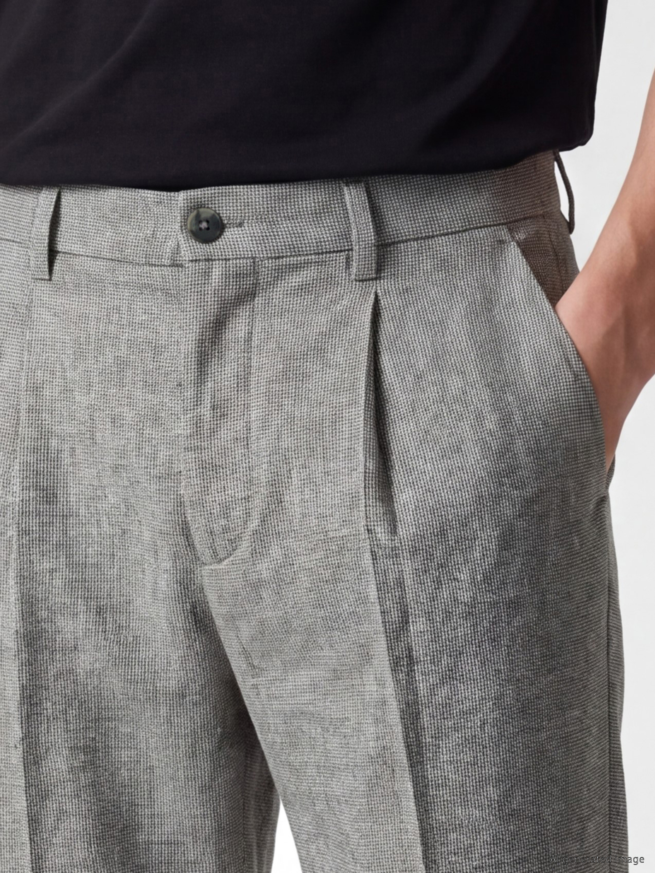 SOUTHBLUE Regular Fit Erkek Dokulu Pileli Pantolon görsel 3