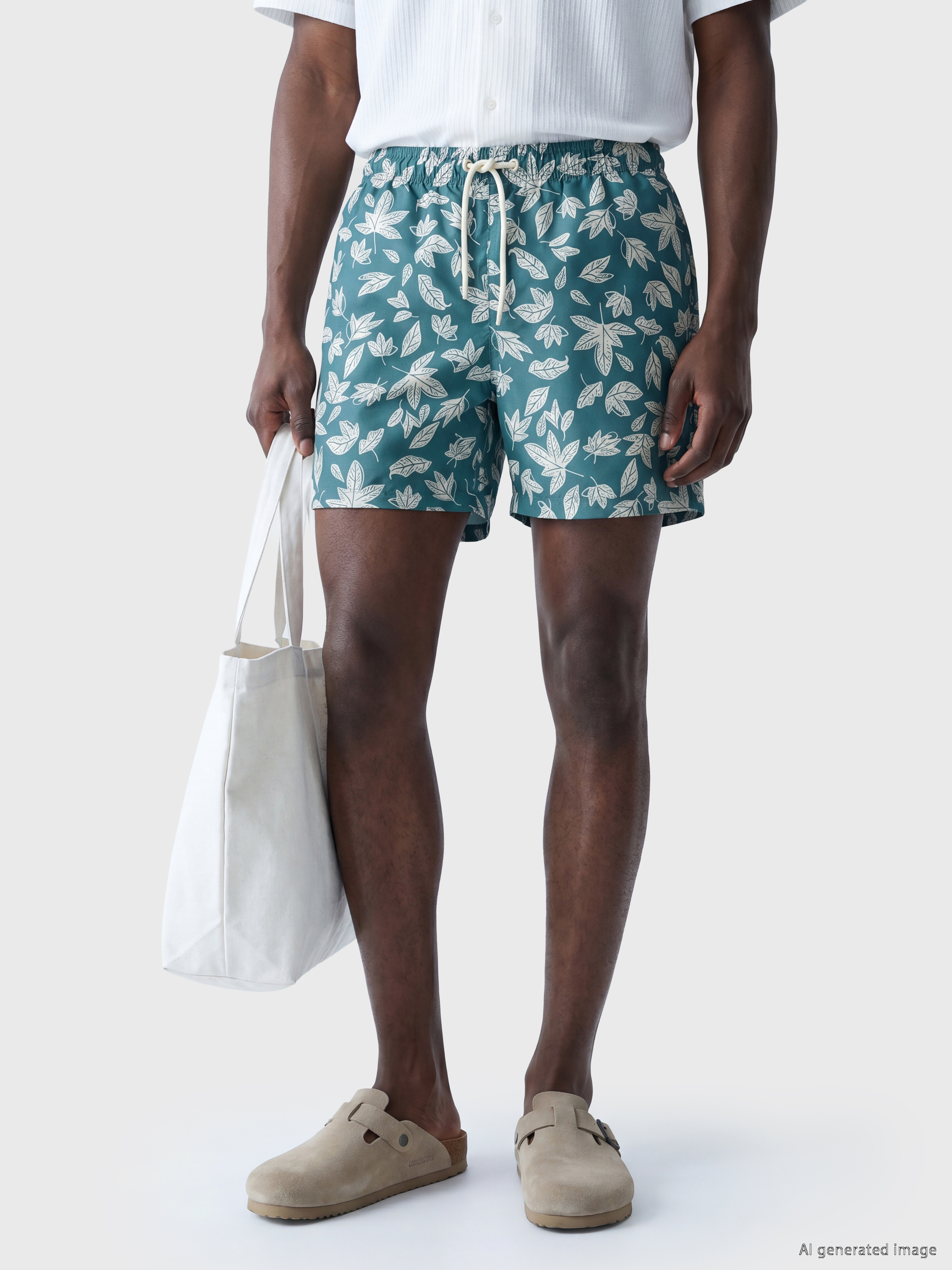 LCW SWIMWEAR Kısa Boy Desenli Erkek Deniz Şortu