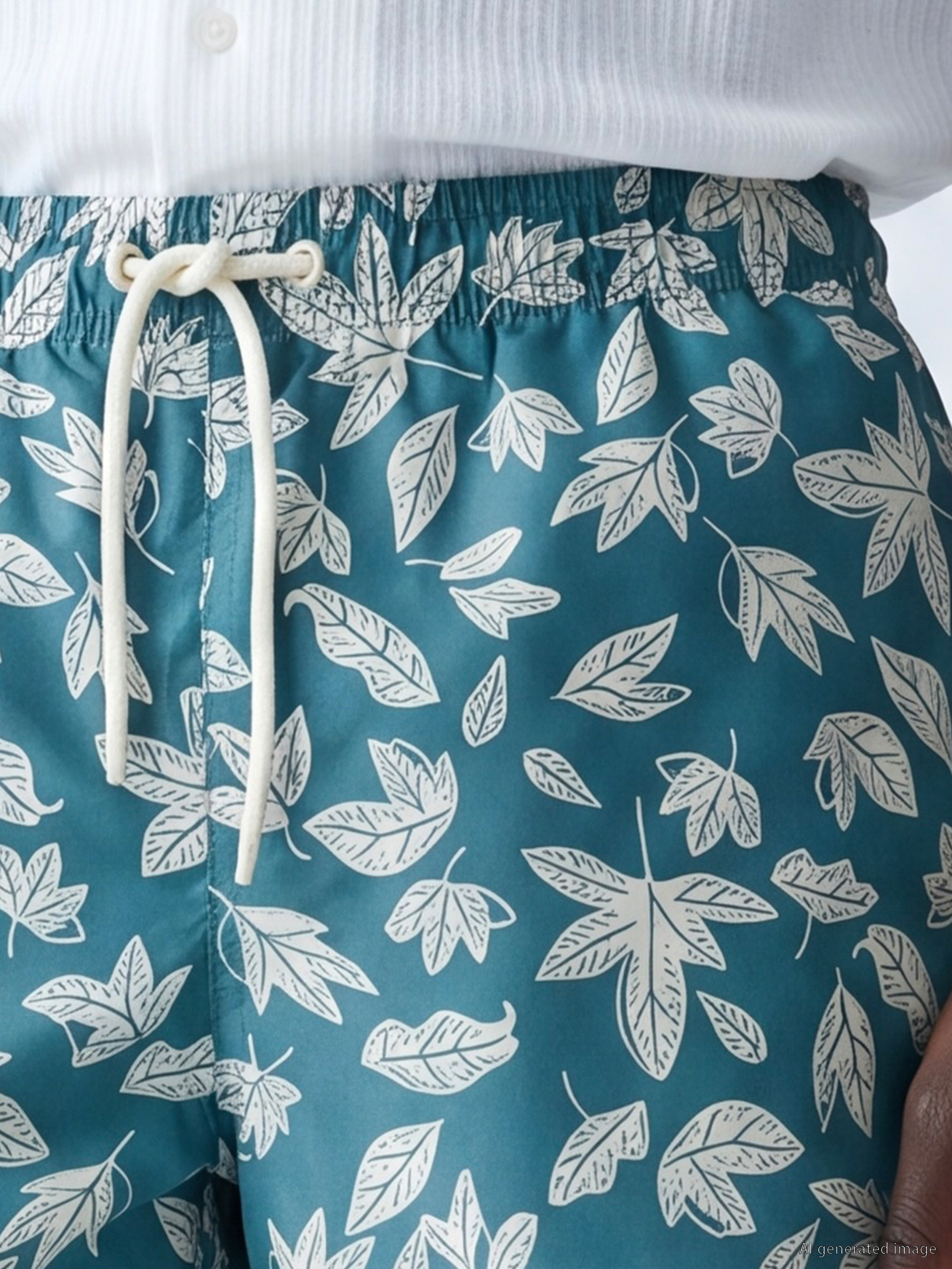 LCW SWIMWEAR Kısa Boy Desenli Erkek Deniz Şortu görsel 3