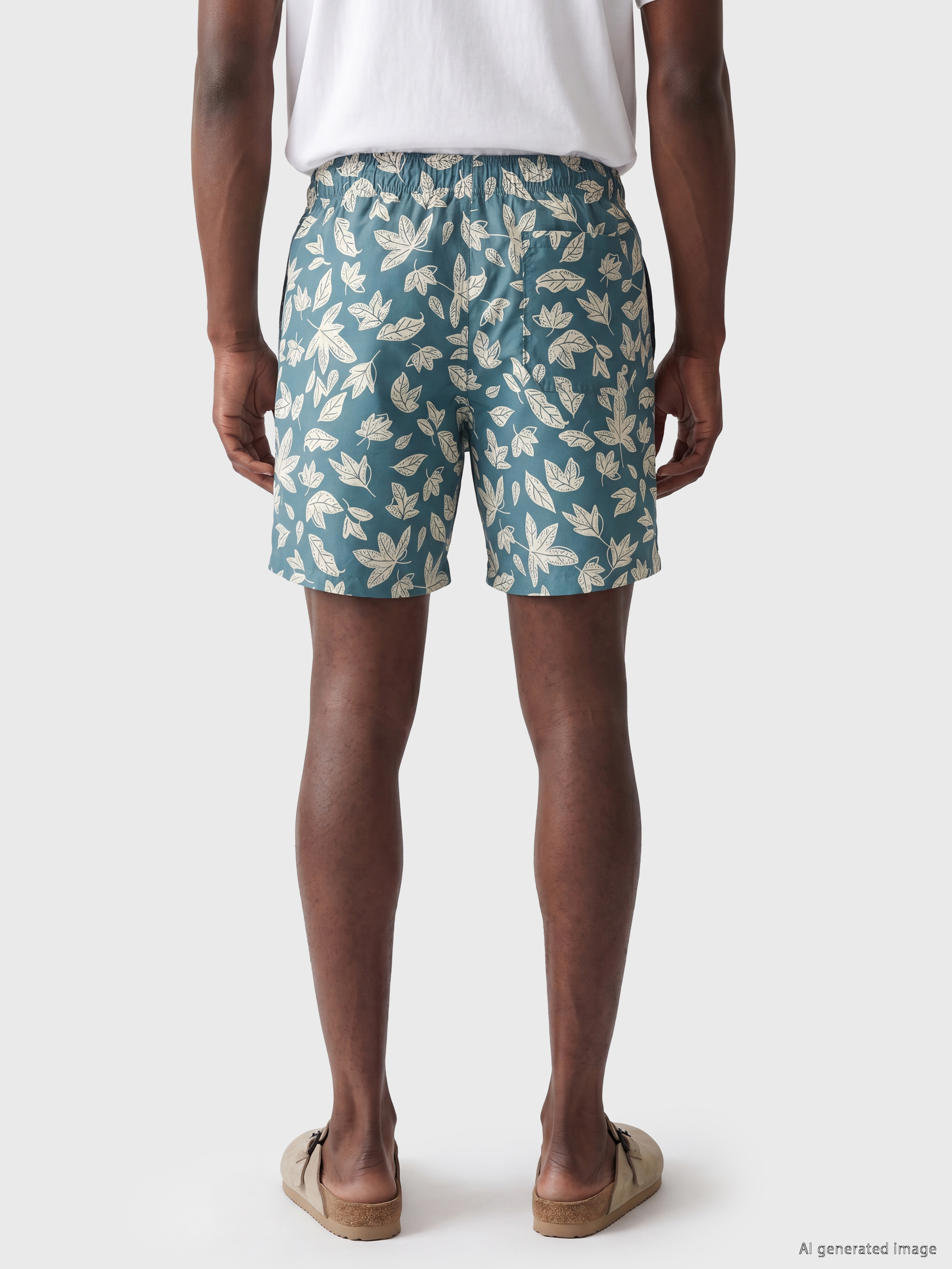 LCW SWIMWEAR Kısa Boy Desenli Erkek Deniz Şortu görsel 4