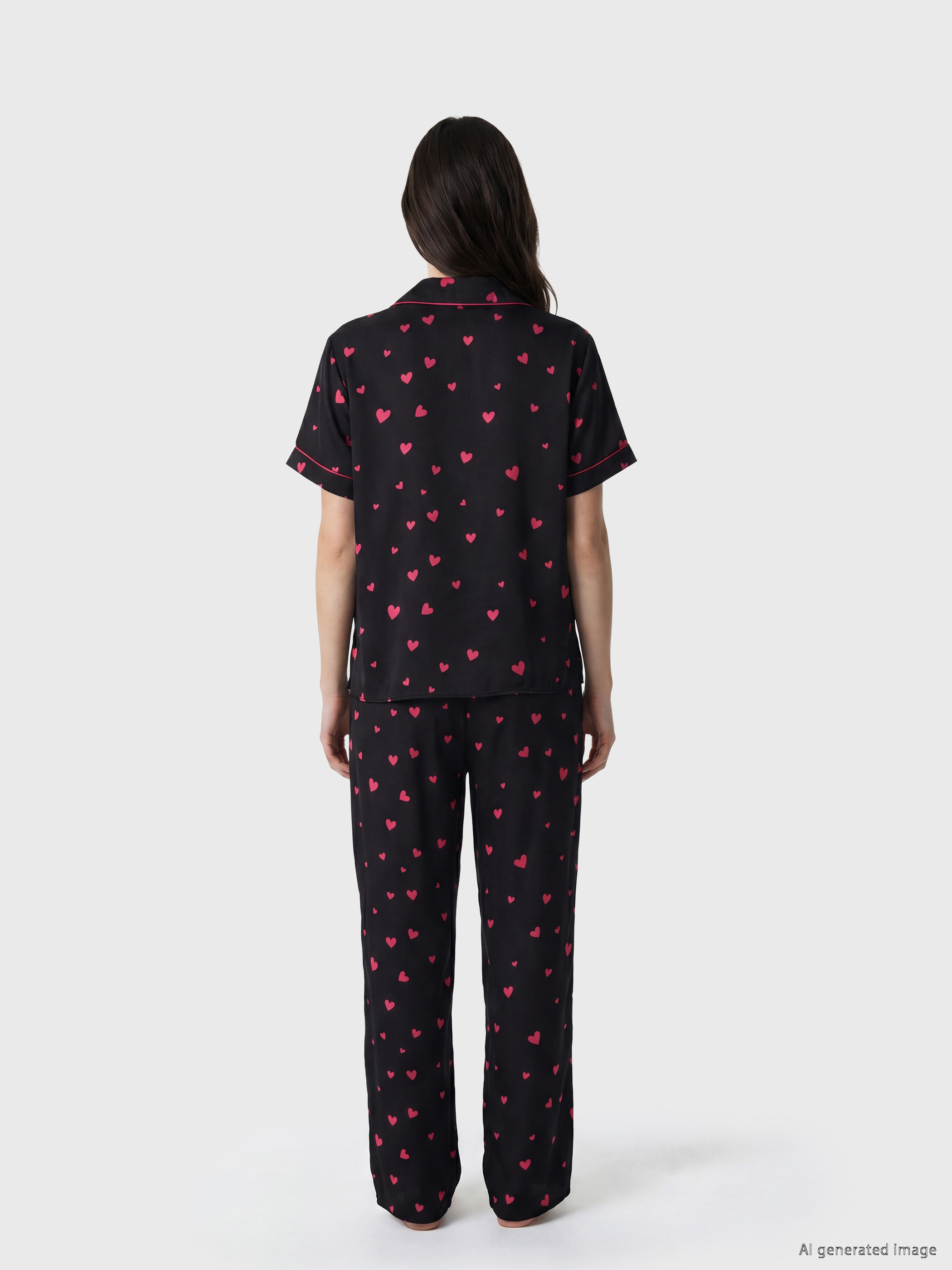 LCW DREAM Gömlek Yaka Saten Kadın Pijama Takım görsel 4