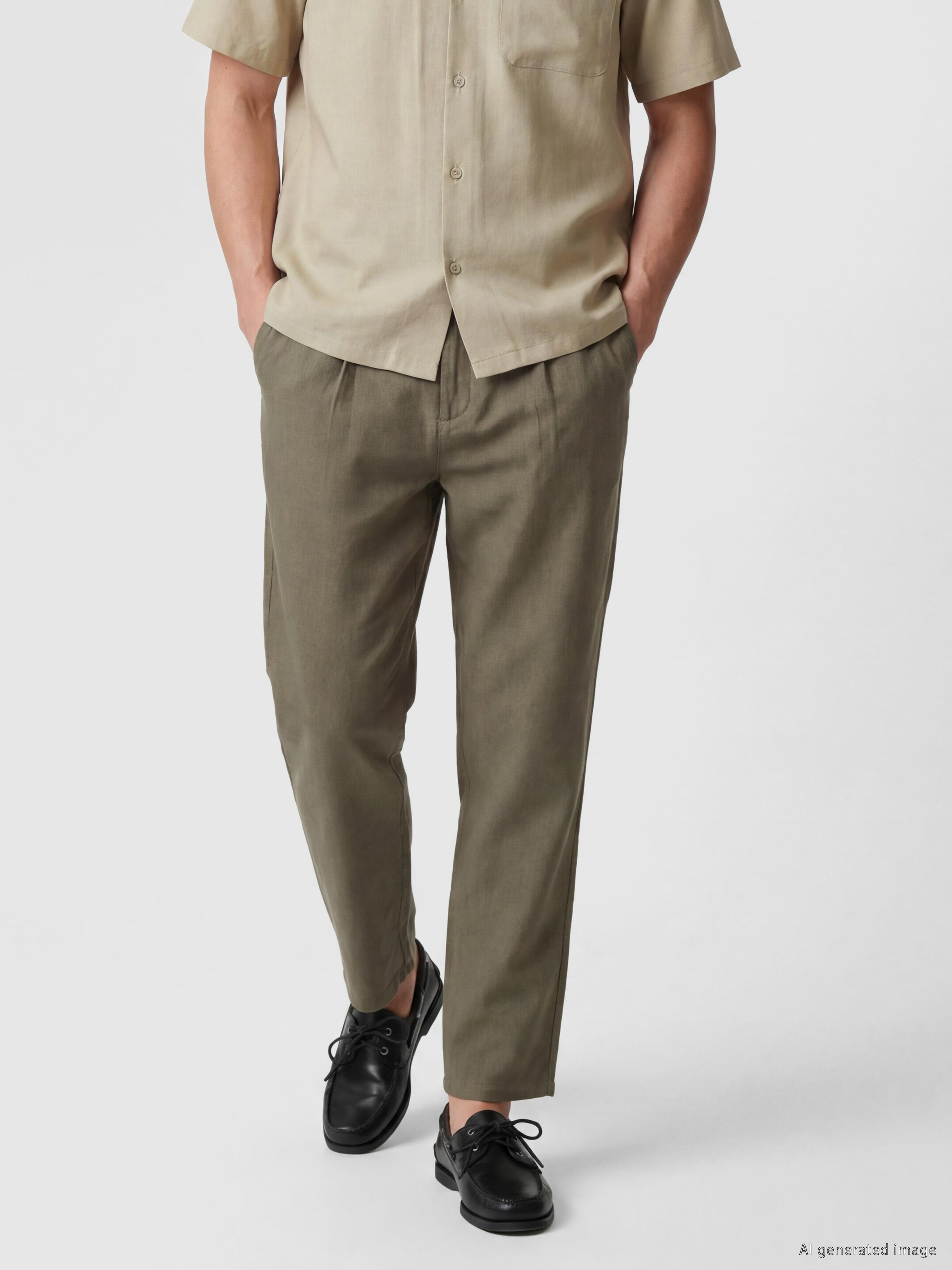 LCW Vision Regular Fit Keten Karışımlı Erkek Pantolon görsel 2