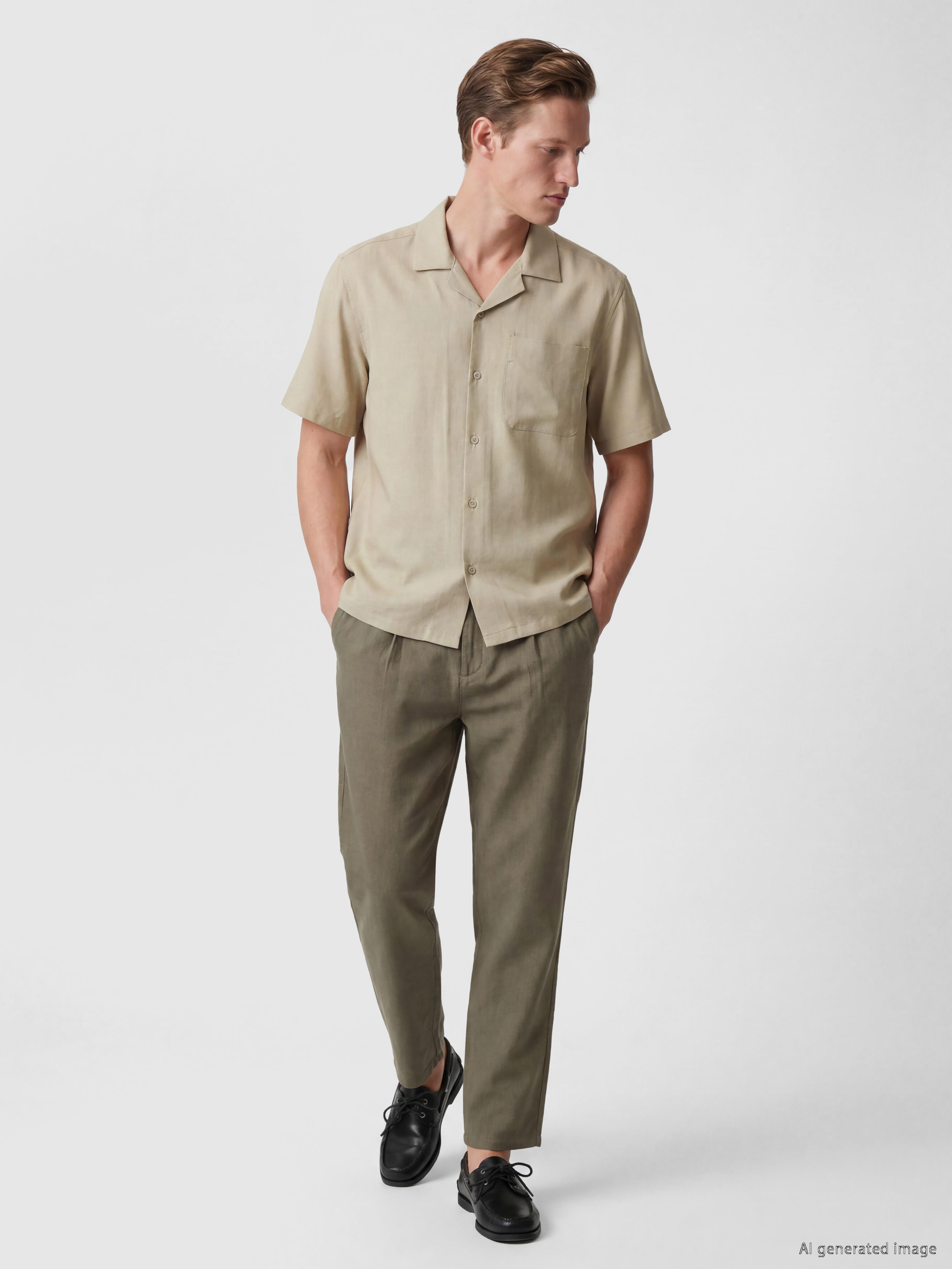 LCW Vision Regular Fit Keten Karışımlı Erkek Pantolon görsel 3