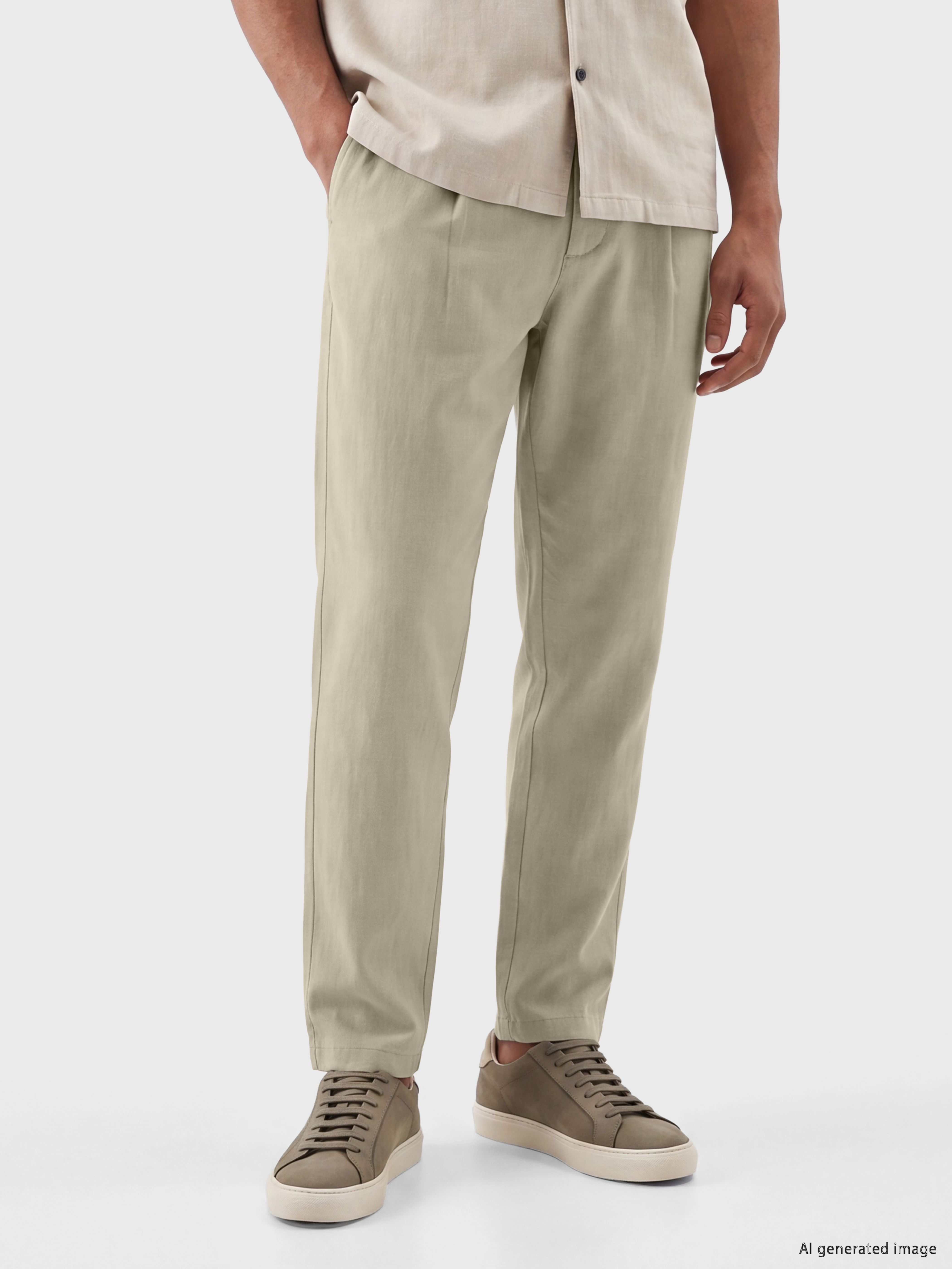 LCW Vision Regular Fit Keten Karışımlı Erkek Pantolon görsel 2