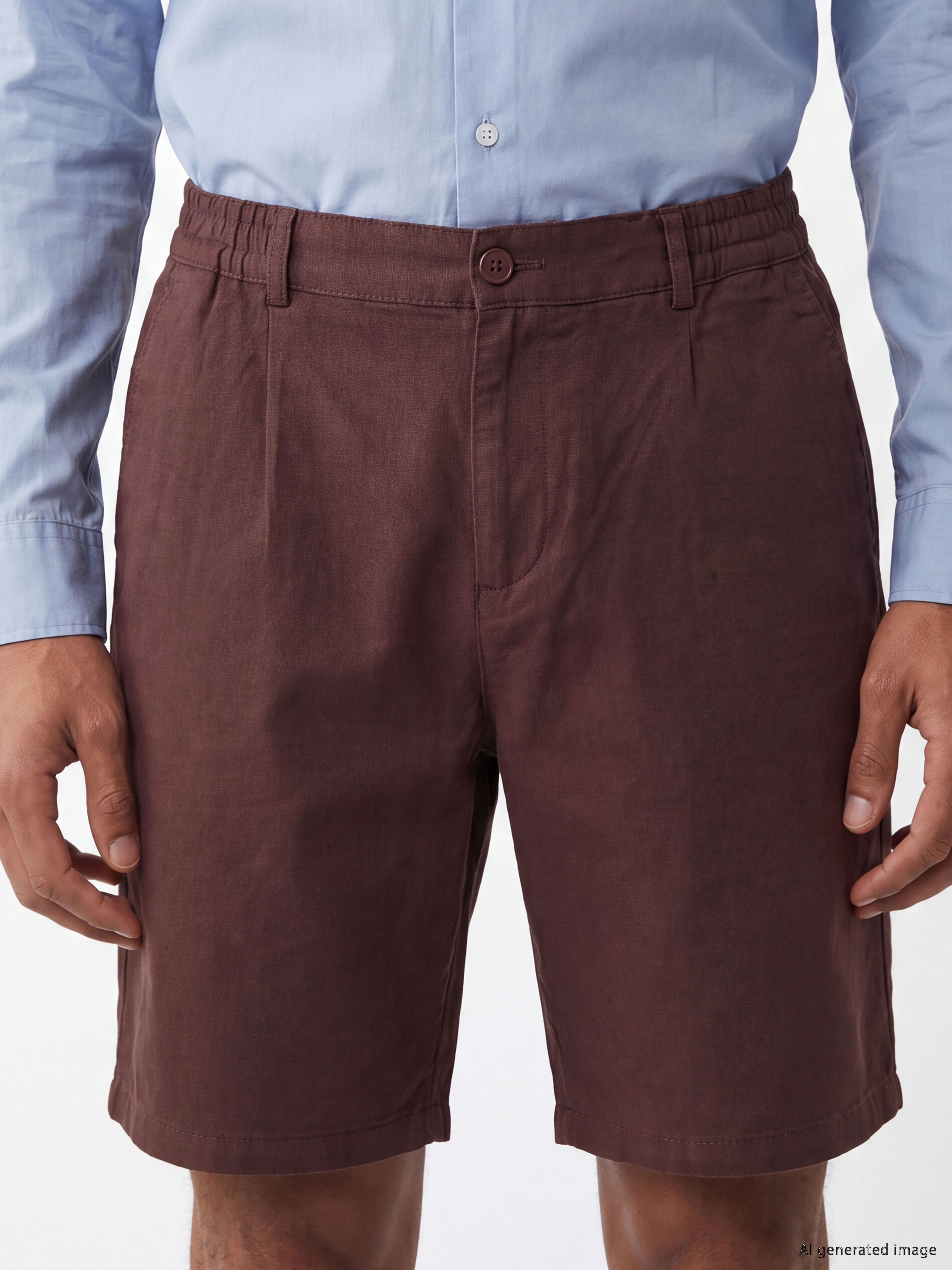 LCW Vision Regular Fit Keten Karışımlı Erkek Şort görsel 4