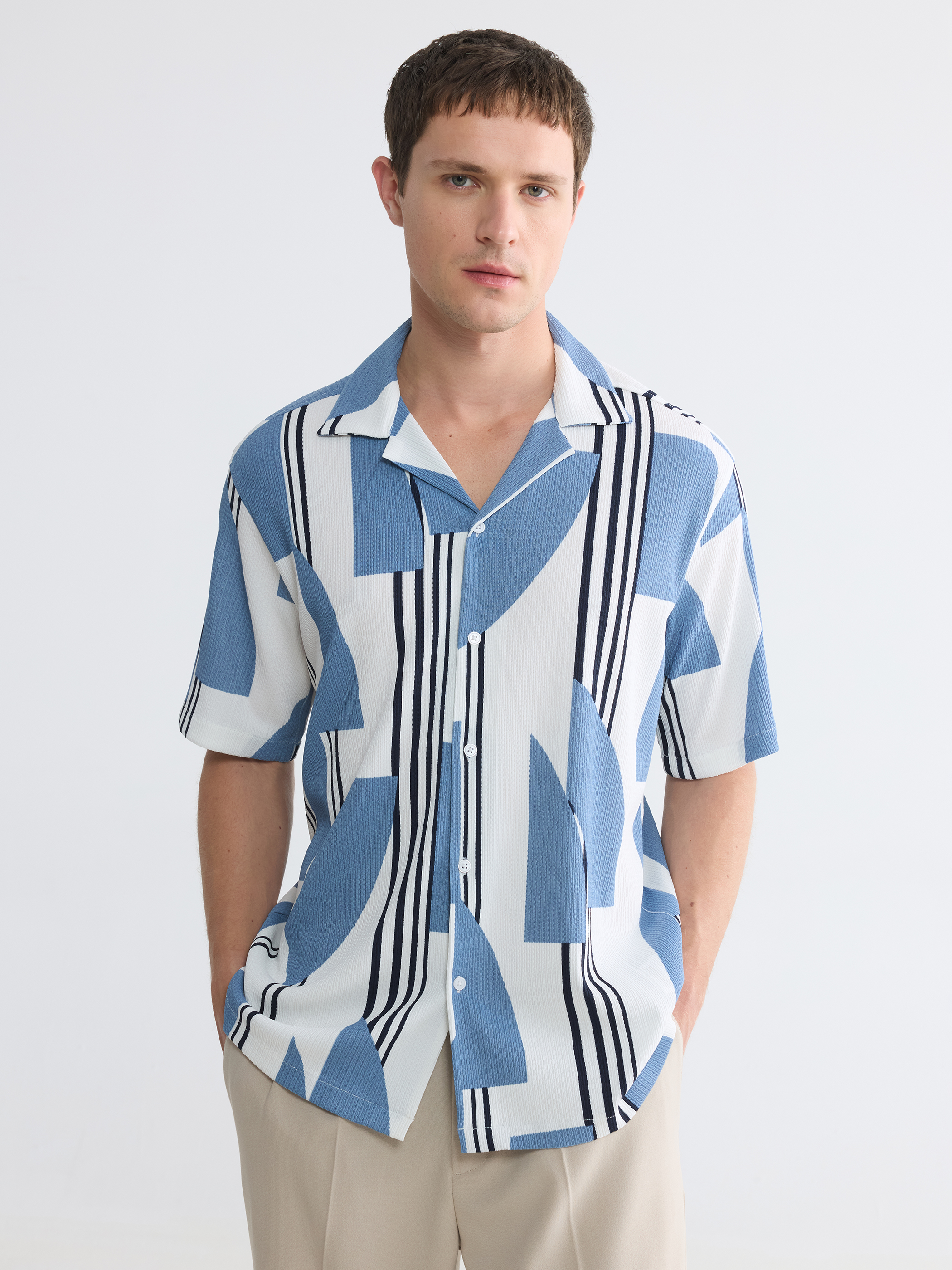 LCW Vision Regular Fit Desenli Erkek Gömlek