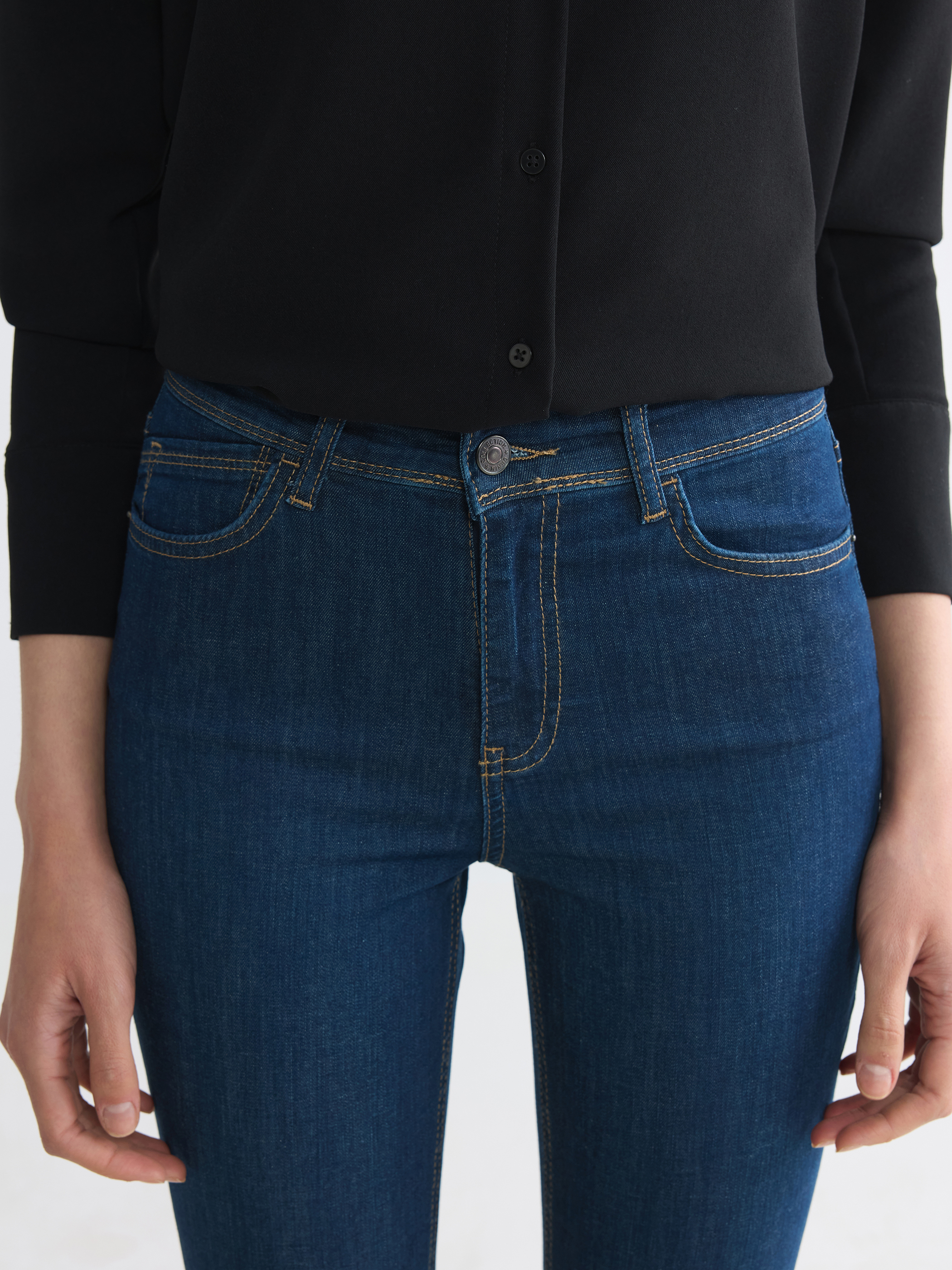 LCWAIKIKI Classic Slim Mom Kadın Jean Pantolon görsel 3
