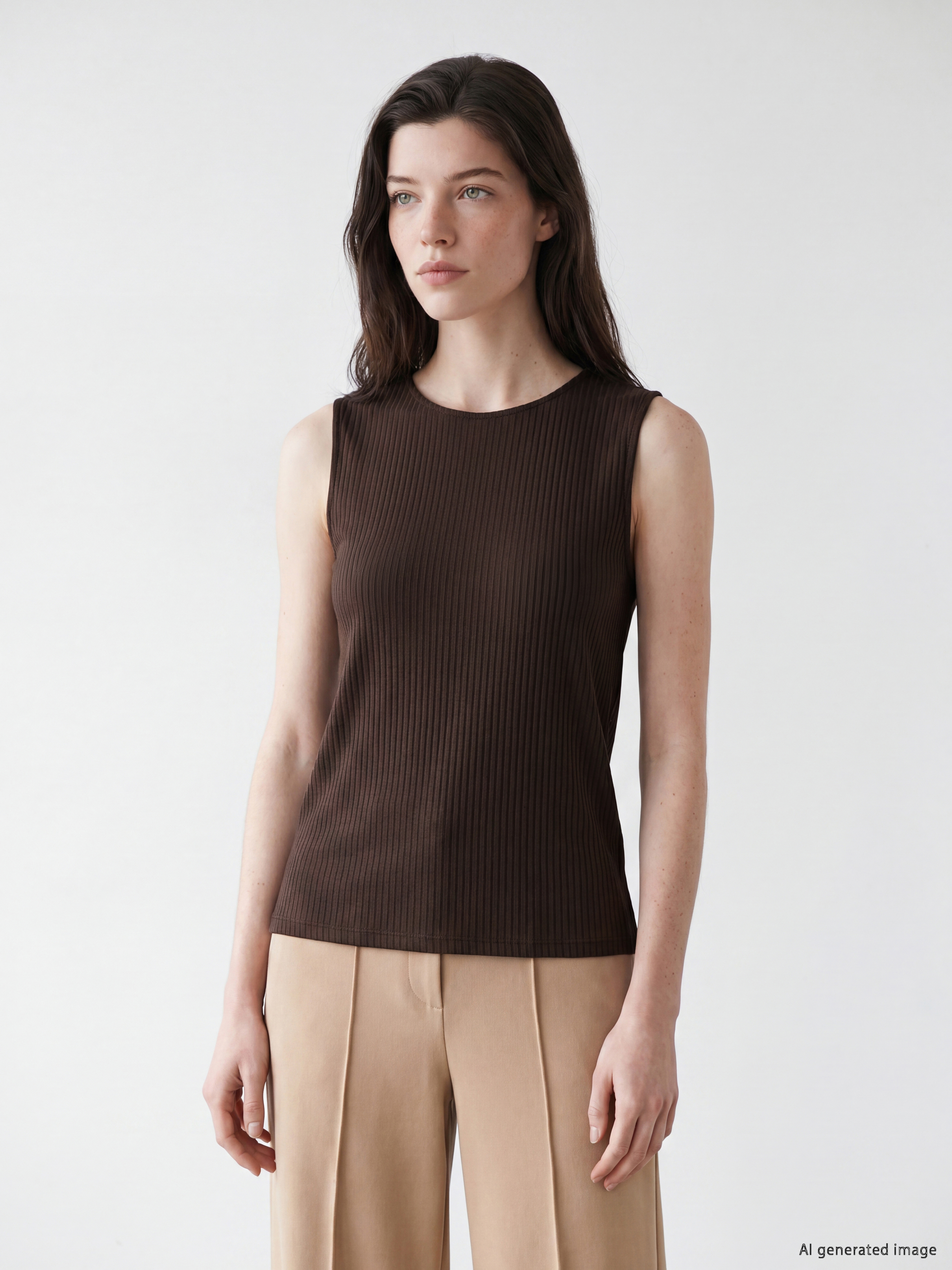 LCW Comfort Bisiklet Yaka Kadın Fitilli Atlet