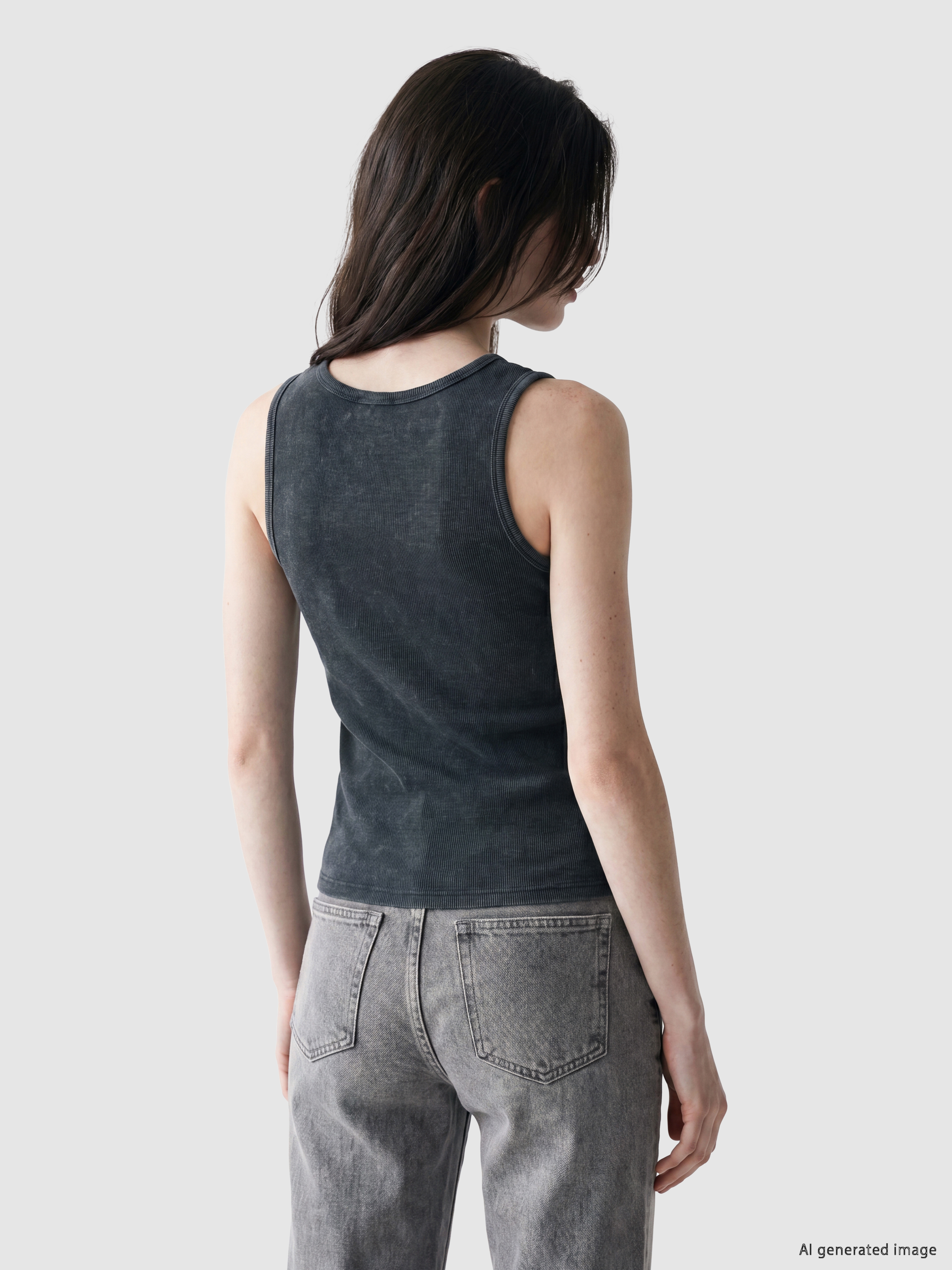LCW Comfort Bisiklet Yaka Kadın Fitilli Atlet görsel 3