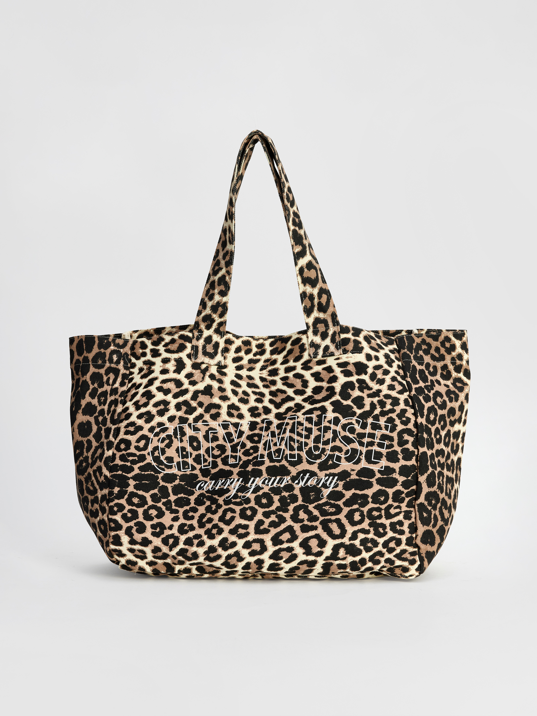LCW ACCESSORIES Leopar Desenli Nakışlı Kadın Omuz Çantası