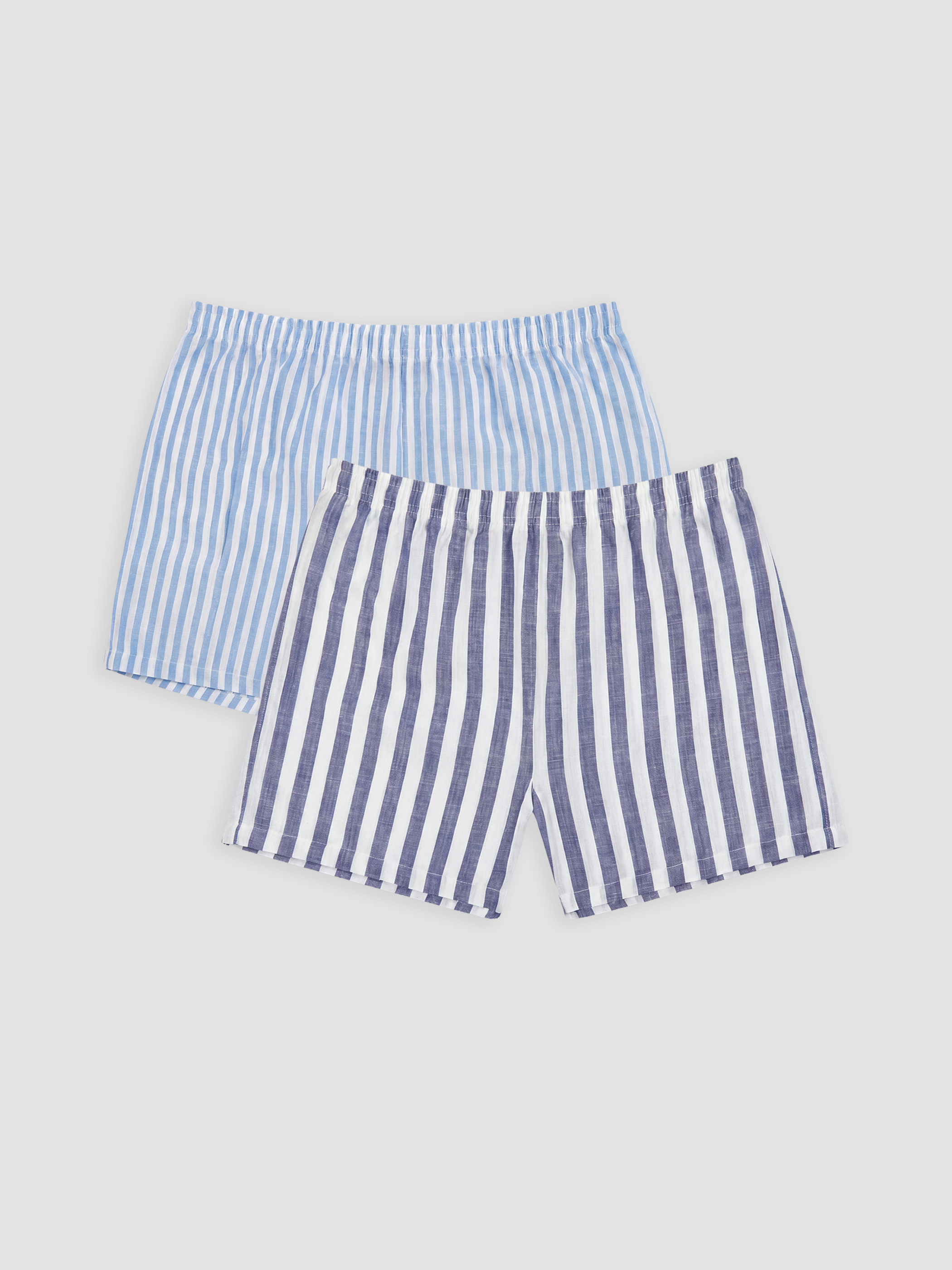 LC WAIKIKI Relax Fit Pamuklu Çizgili Erkek Boxer 2'li