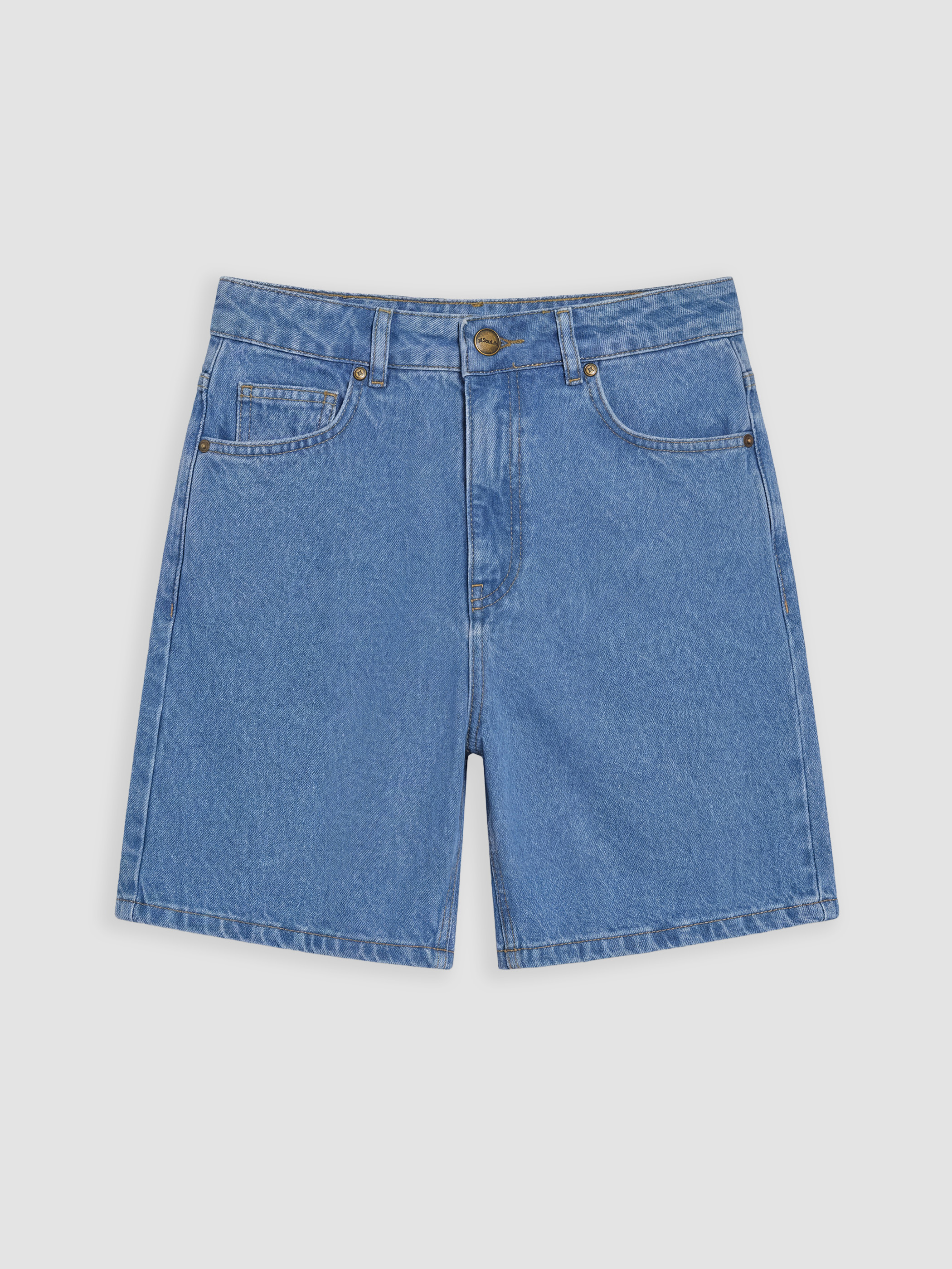 Soulife Regular Fit Kadın Jean Şort görsel 6