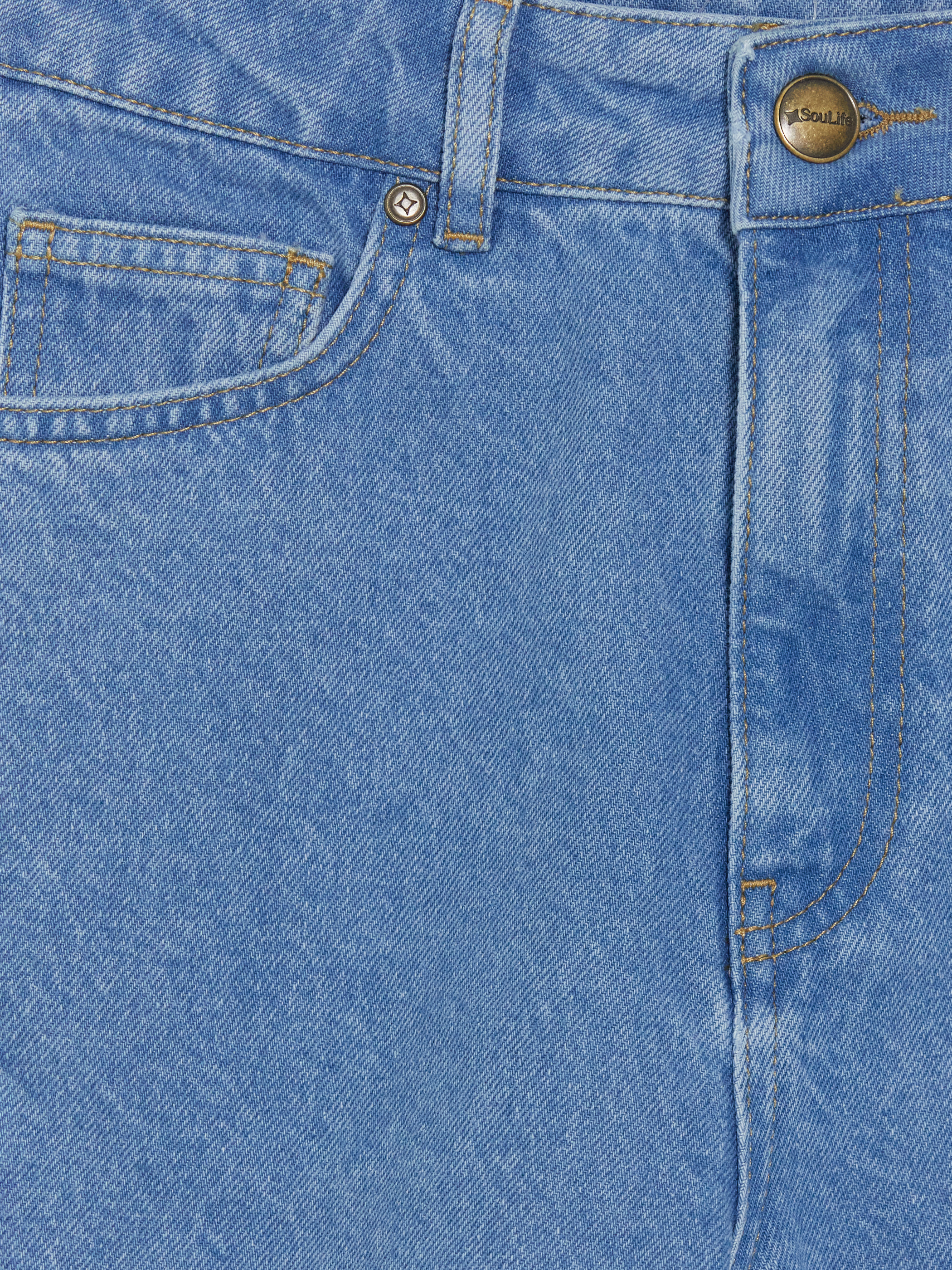 Soulife Regular Fit Kadın Jean Şort görsel 8