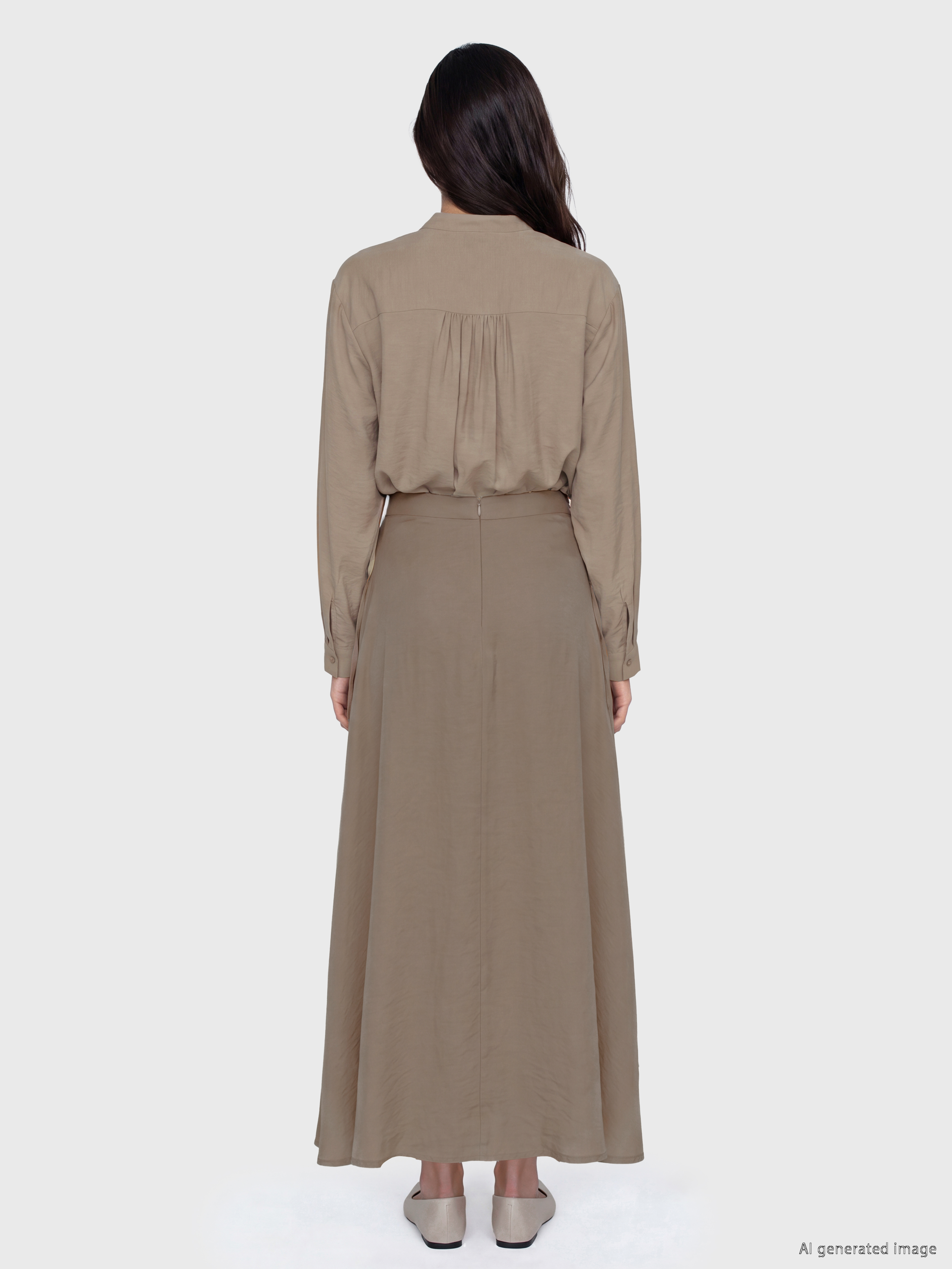 LCW Modest Beli Fermuarlı A Kesim Etek görsel 4