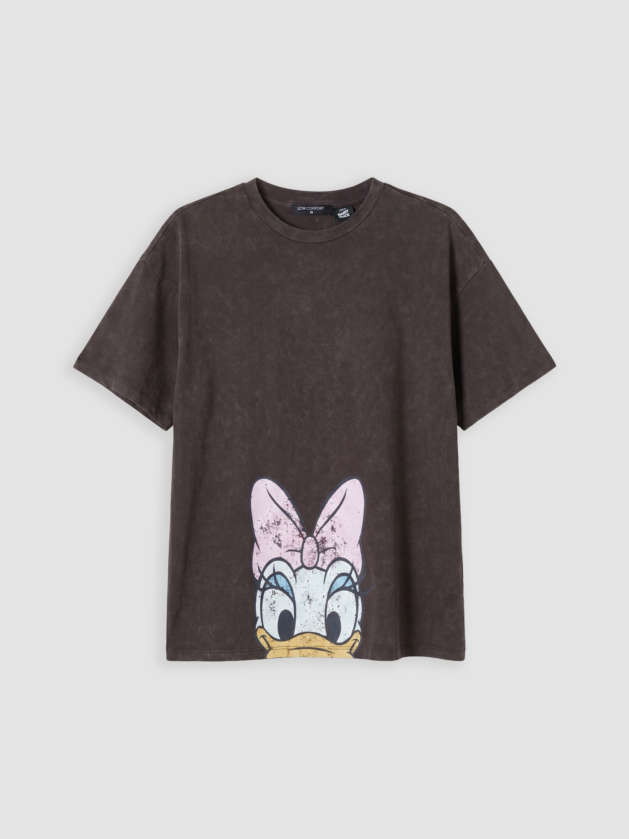 LCW Comfort Daisy Duck Baskılı Kadın Tişört görsel 5