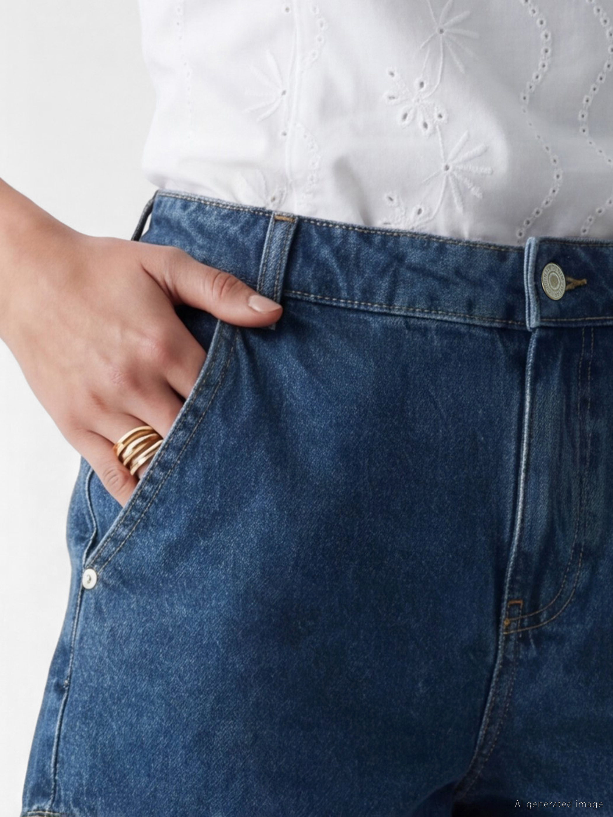 LCW Jeans Regular Fit Kadın Jean Şort görsel 3
