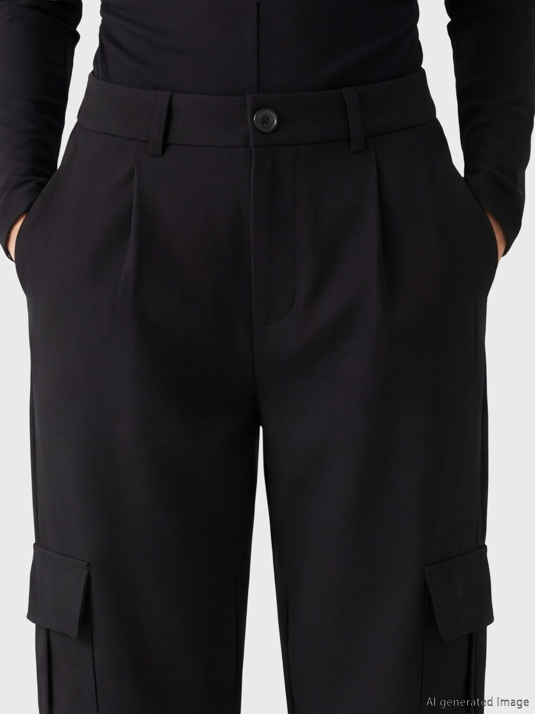 LCW Vision Loose Fit Kadın Pileli Kargo Pantolon görsel 3