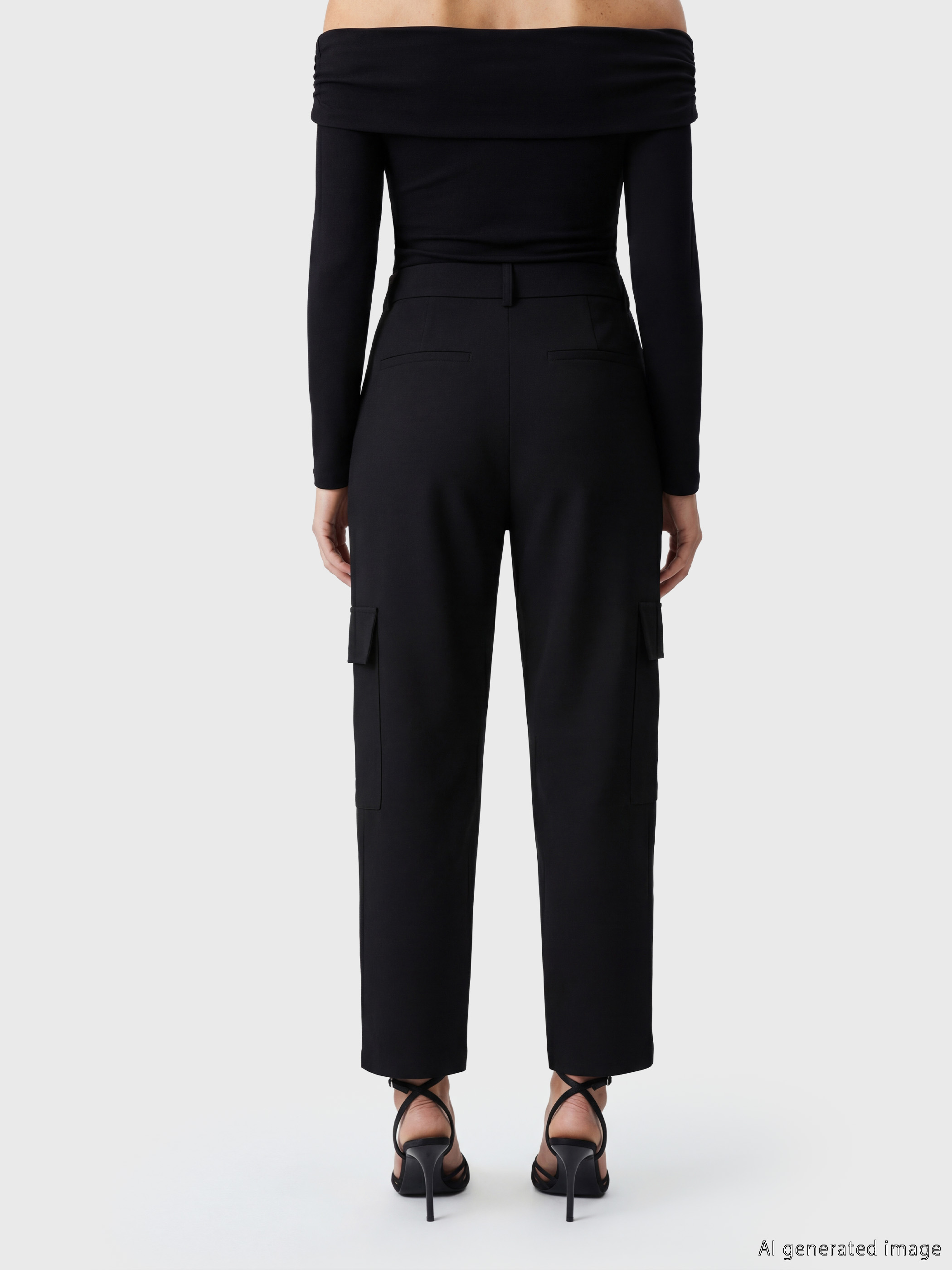 LCW Vision Loose Fit Kadın Pileli Kargo Pantolon görsel 4