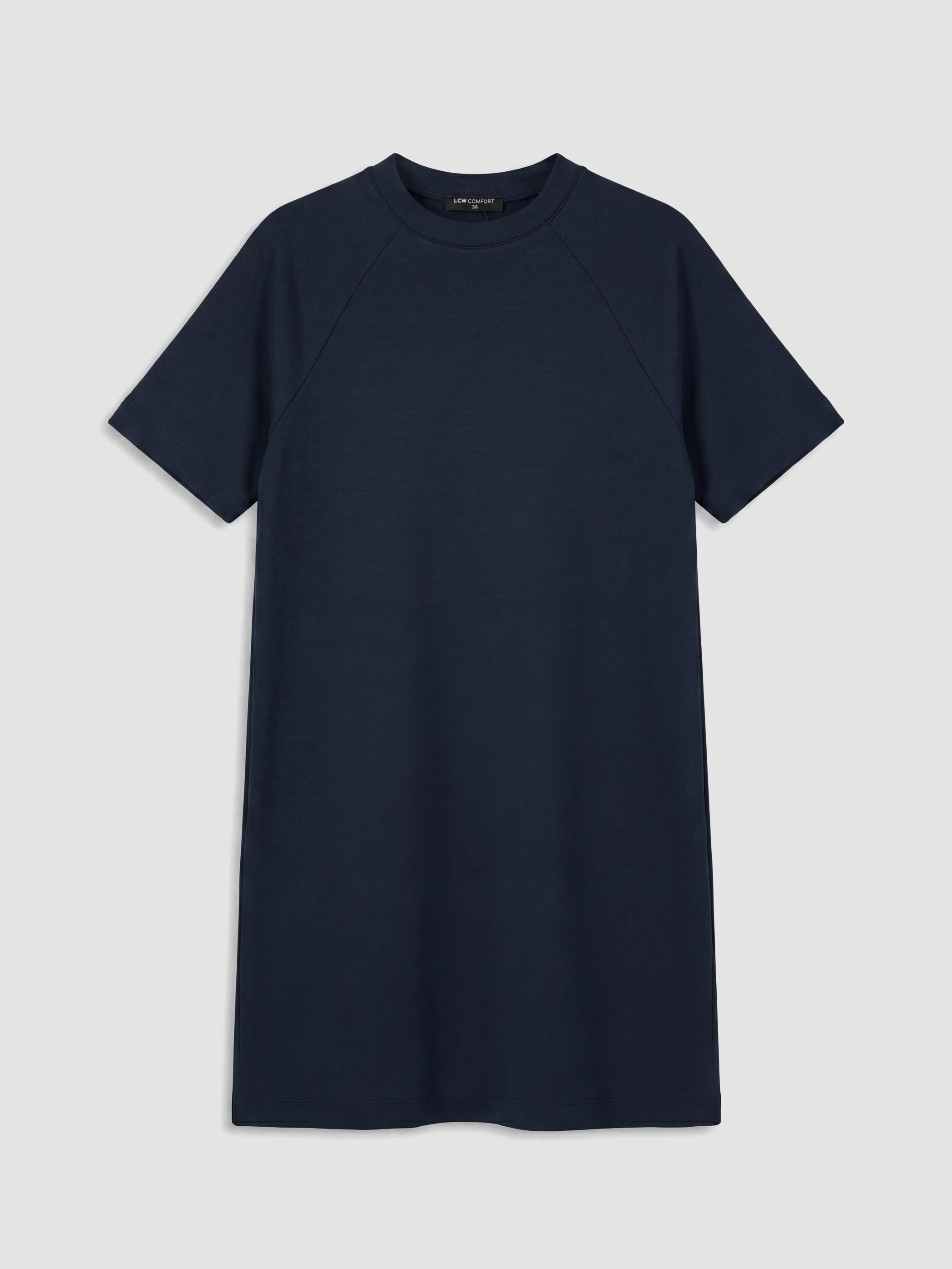 LCW Comfort Bisiklet Yaka Mini Elbise görsel 5