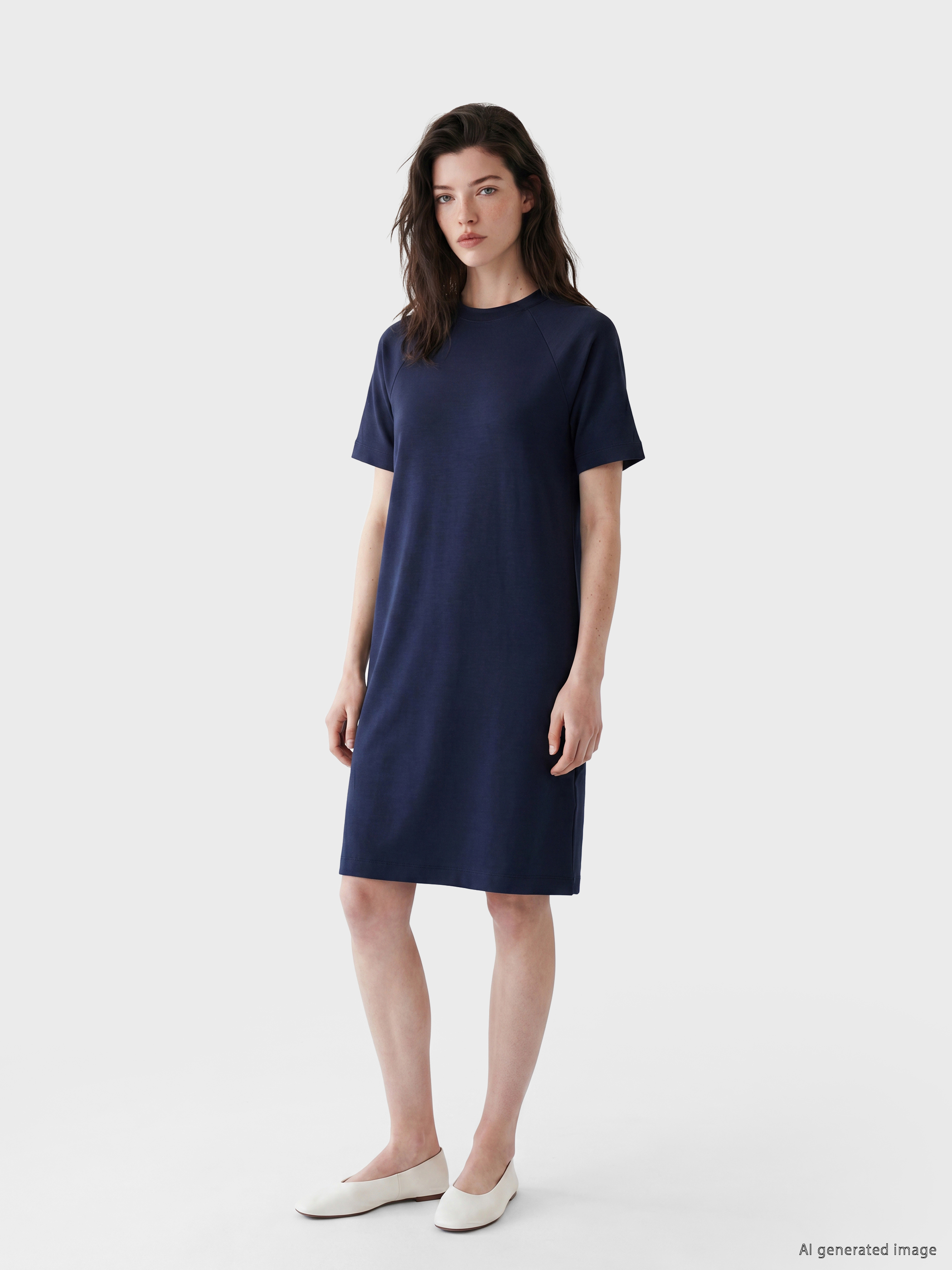 LCW Comfort Bisiklet Yaka Mini Elbise
