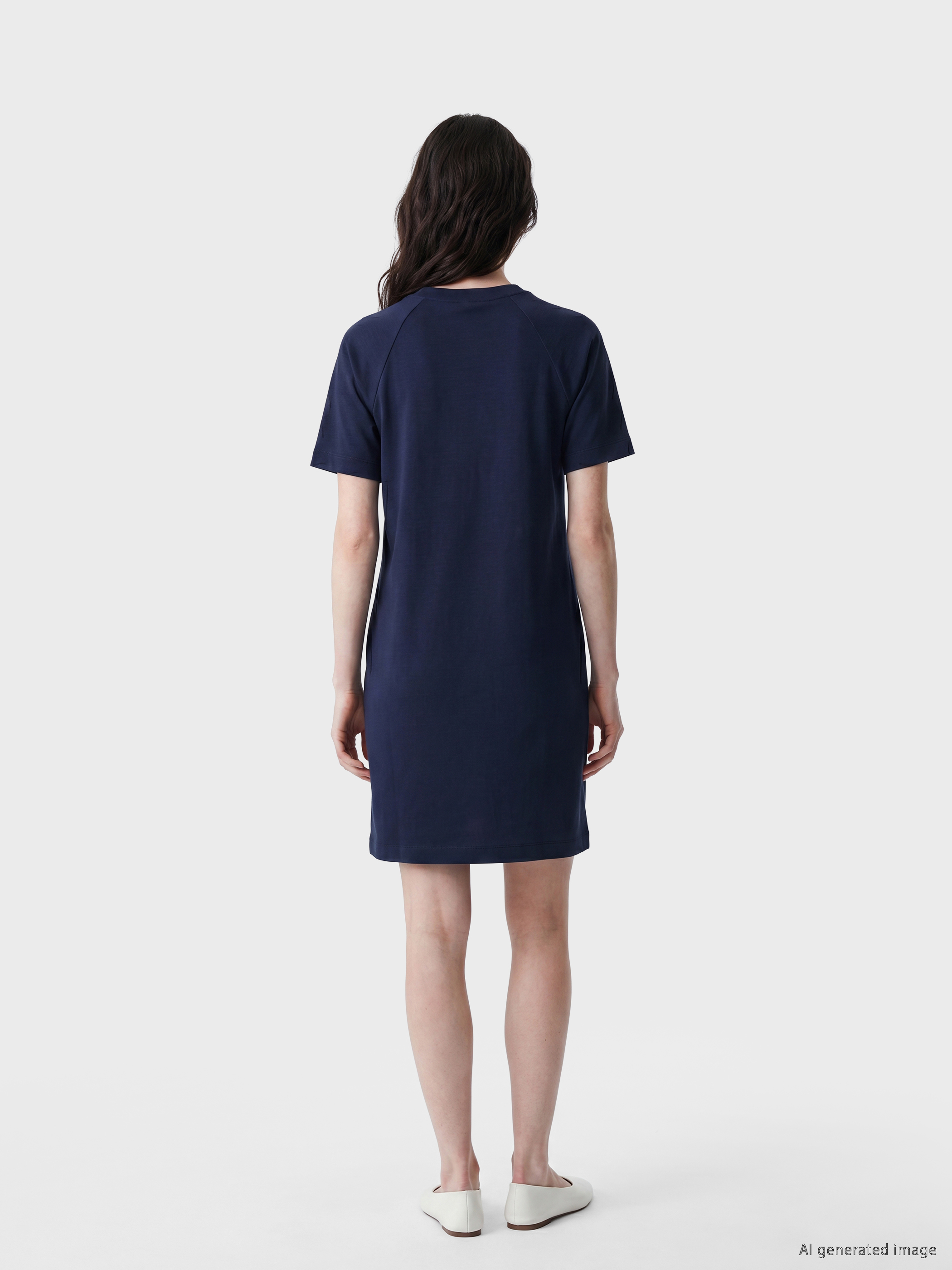 LCW Comfort Bisiklet Yaka Mini Elbise görsel 4