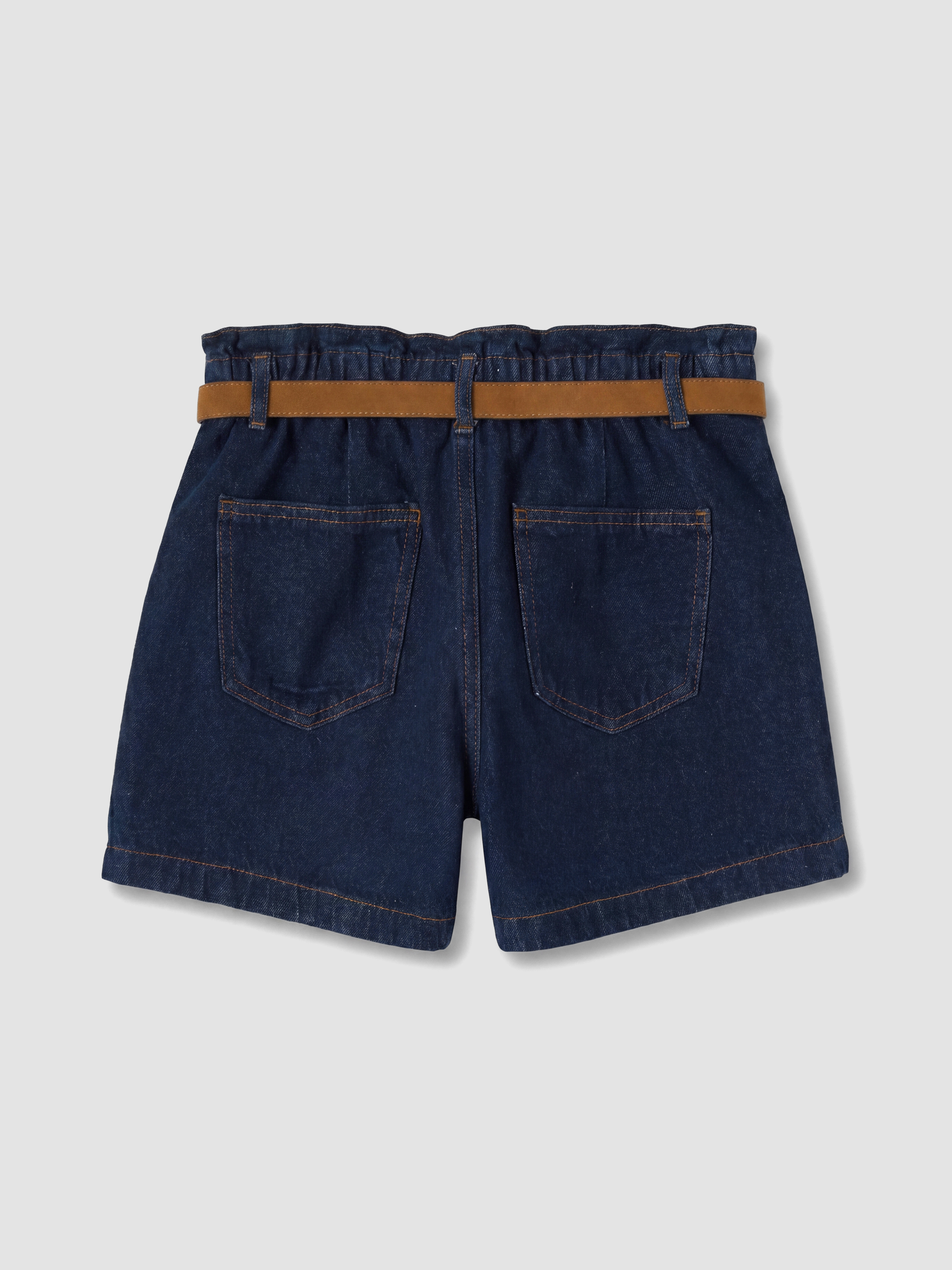 LCW Jeans Yüksek Bel Kemerli Kadın Jean Şort görsel 7