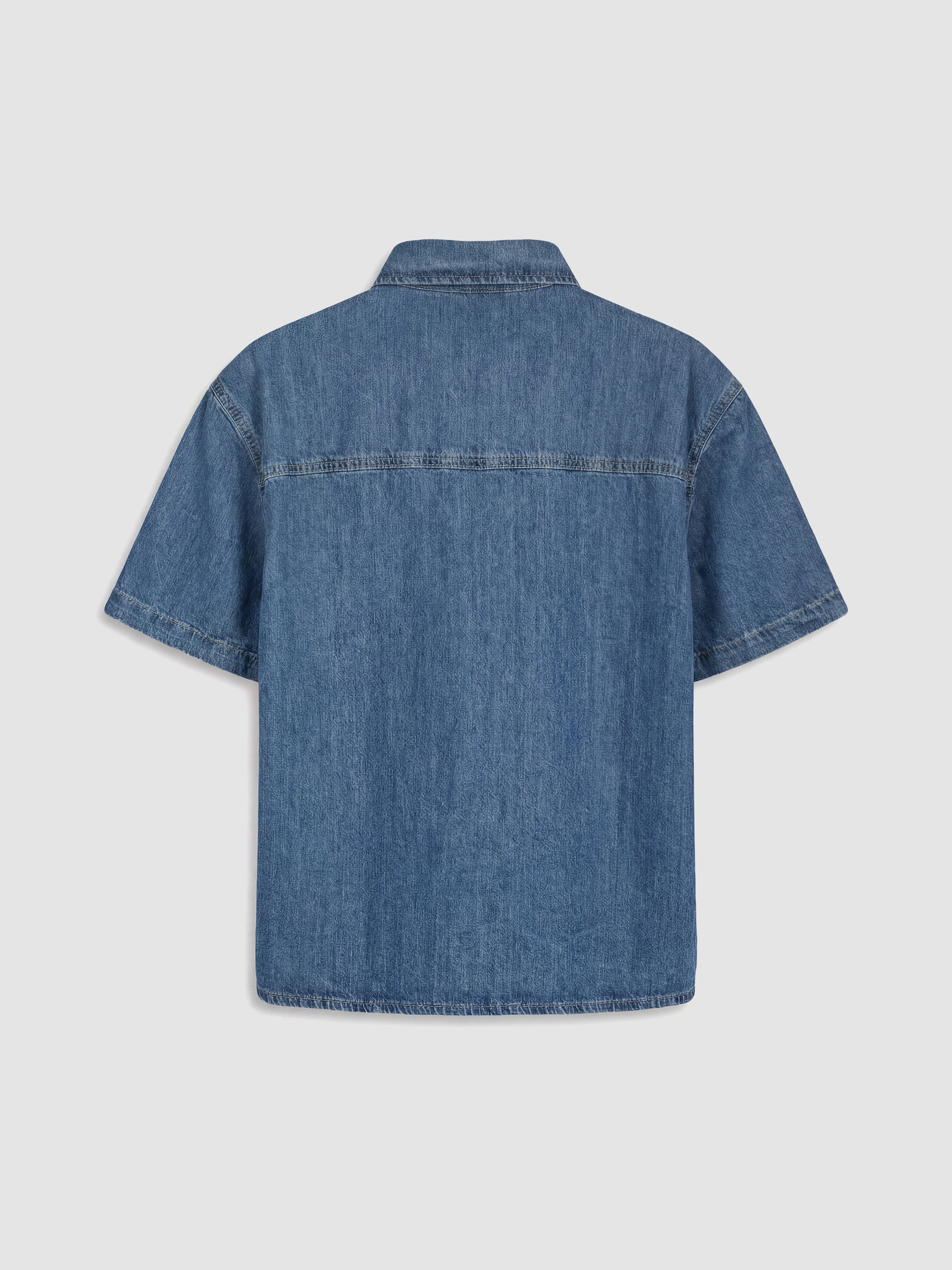 LCW Vision Oversize Kadın Jean Gömlek görsel 6