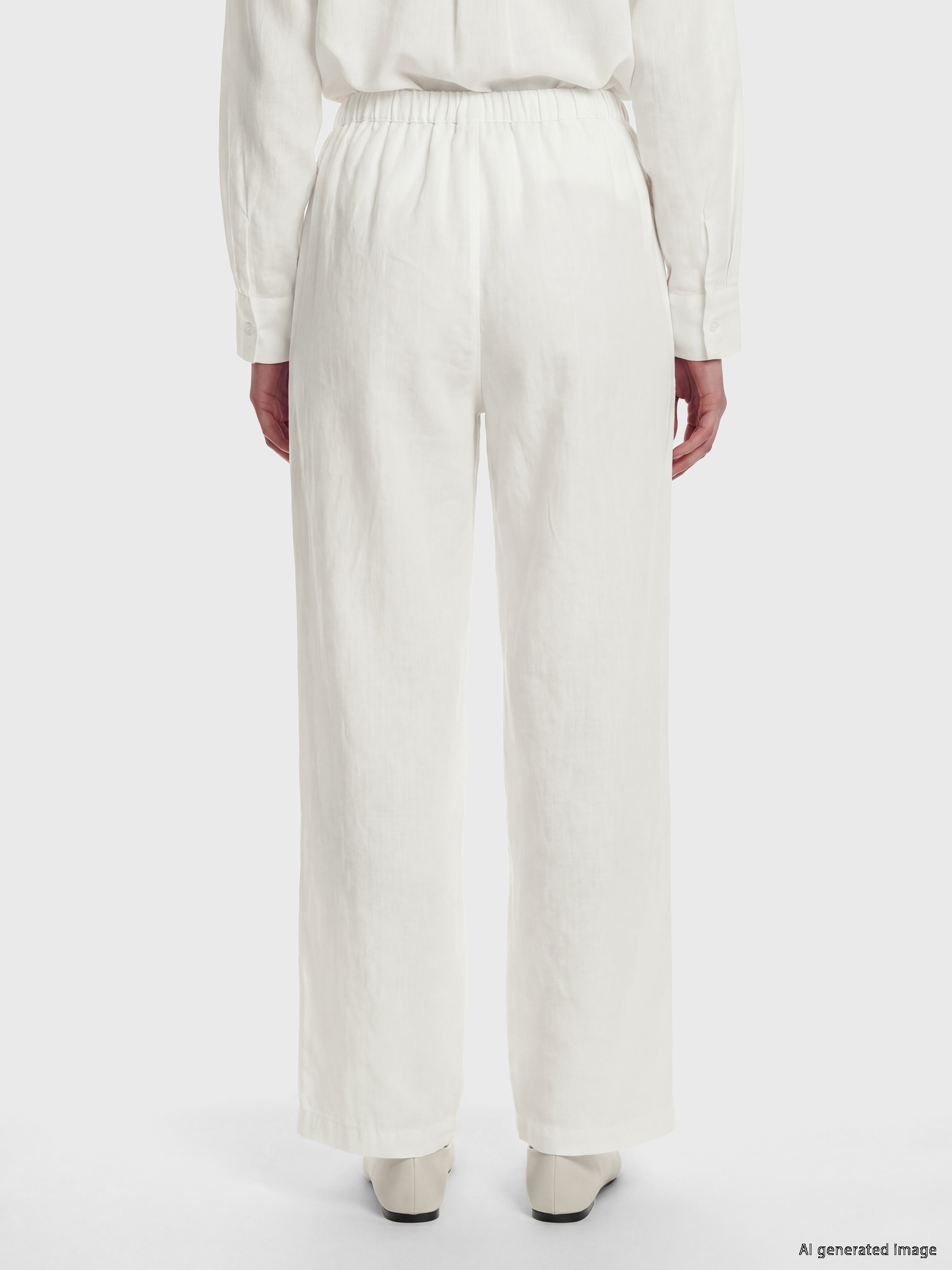 LCW Modest Beli Lastikli Kadın Müslin Pantolon görsel 4