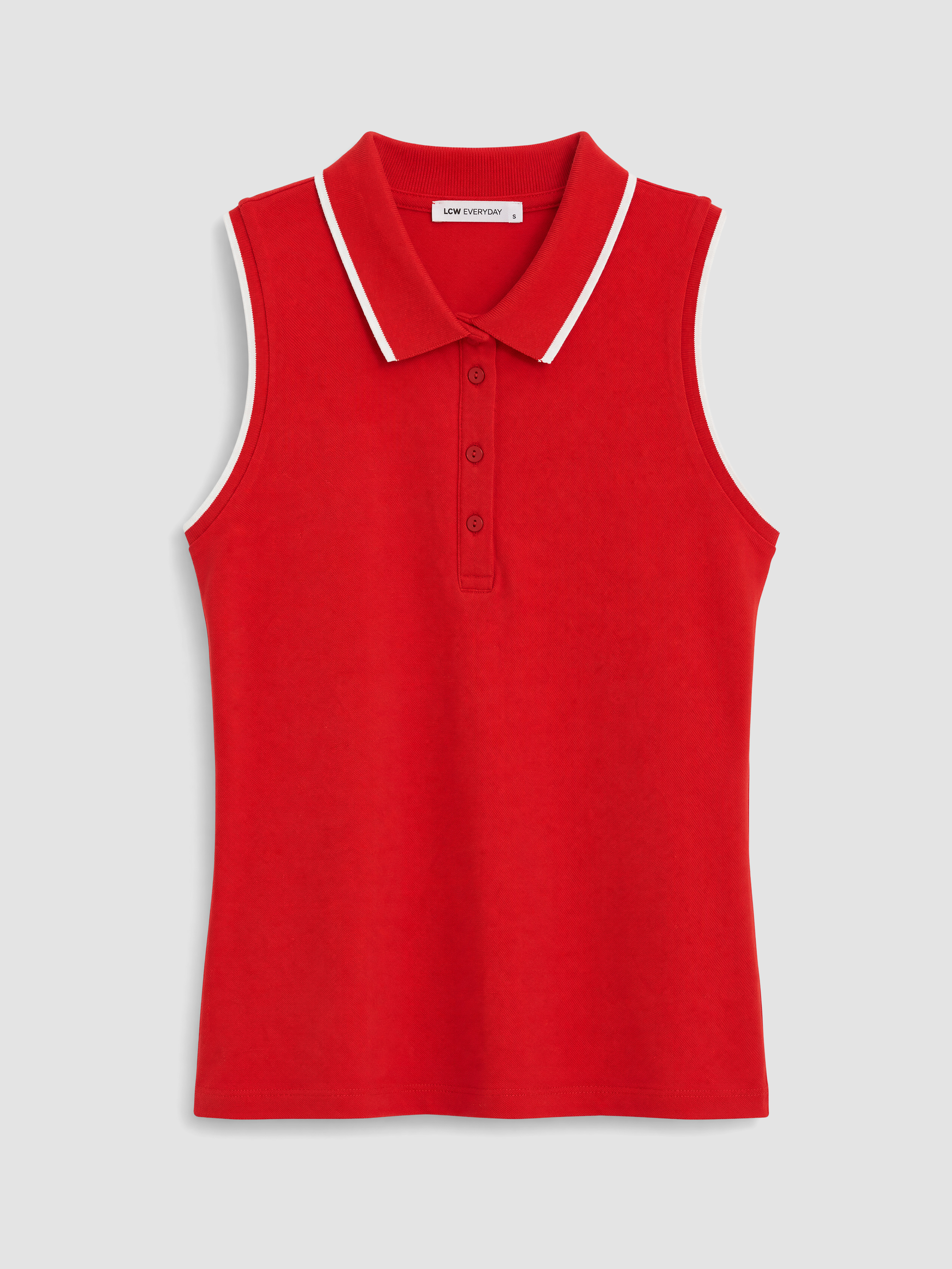 LCW EVERYDAY Polo Yaka Pike Kadın Atlet görsel 5