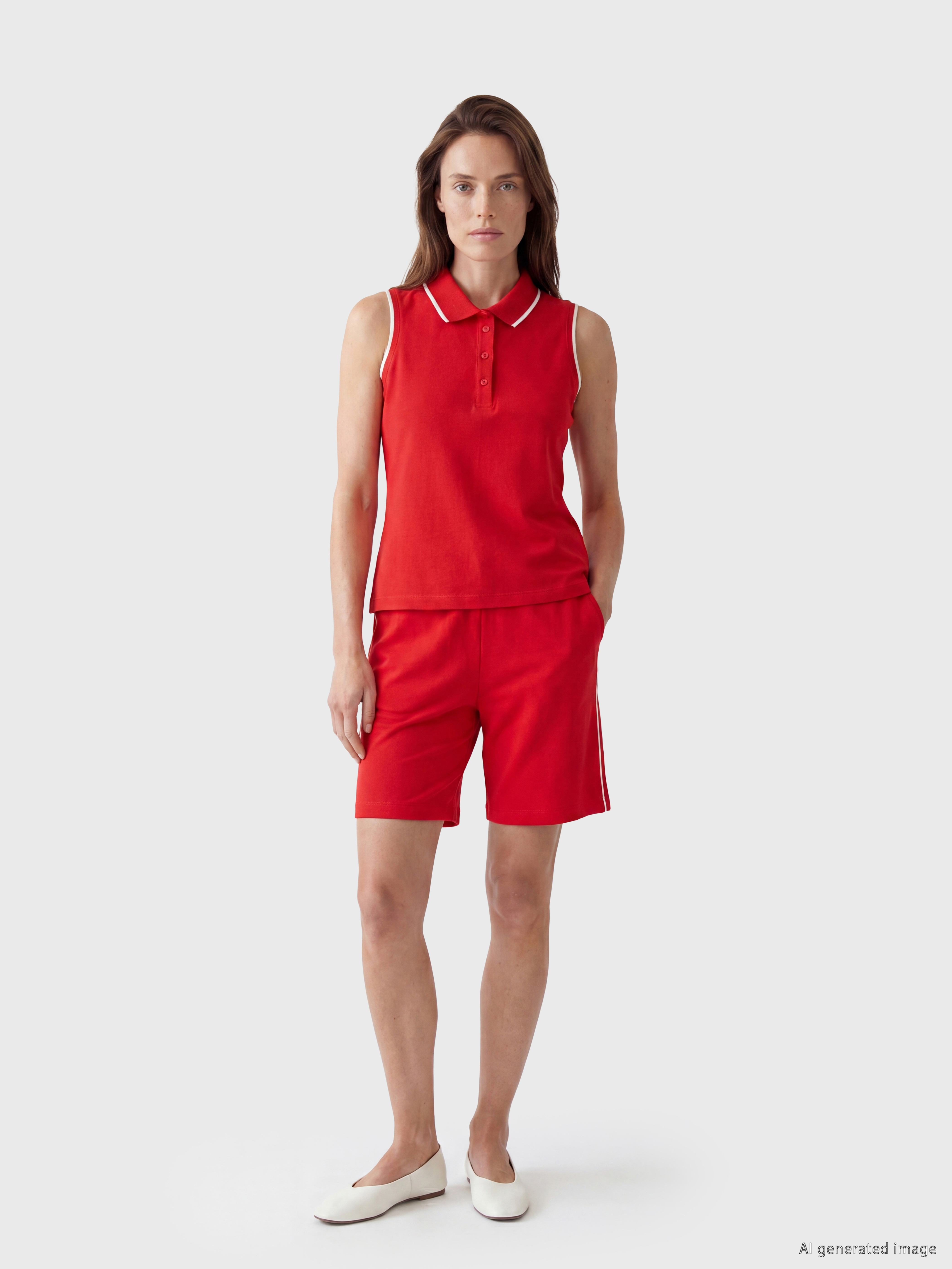 LCW EVERYDAY Polo Yaka Pike Kadın Atlet görsel 2