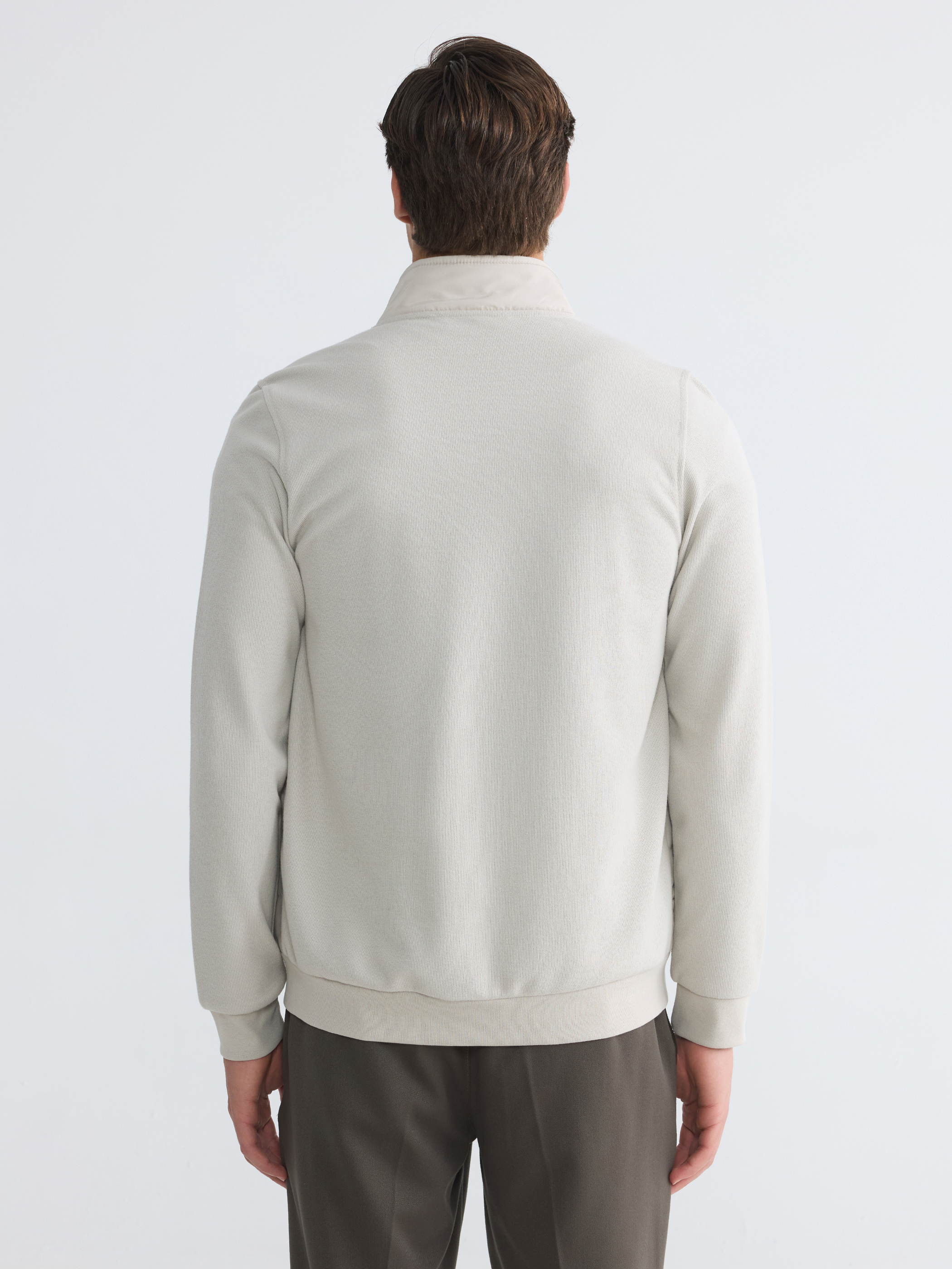 LCWAIKIKI Classic Dik Yaka Erkek Kapitone Fermuarlı Sweatshirt görsel 5