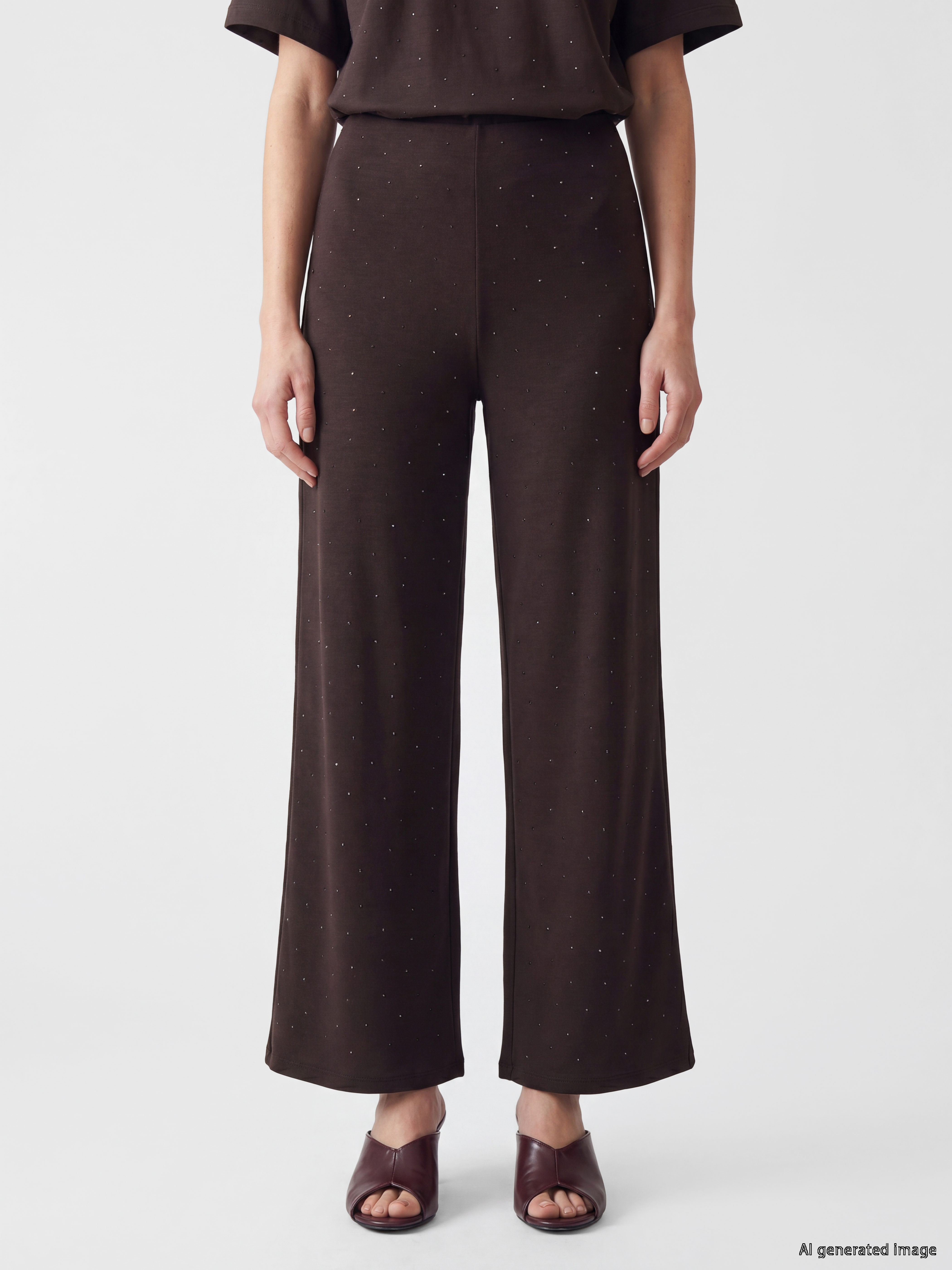 LCW Modest Taşlı Soft Touch Kadın Eşofman Altı görsel 2