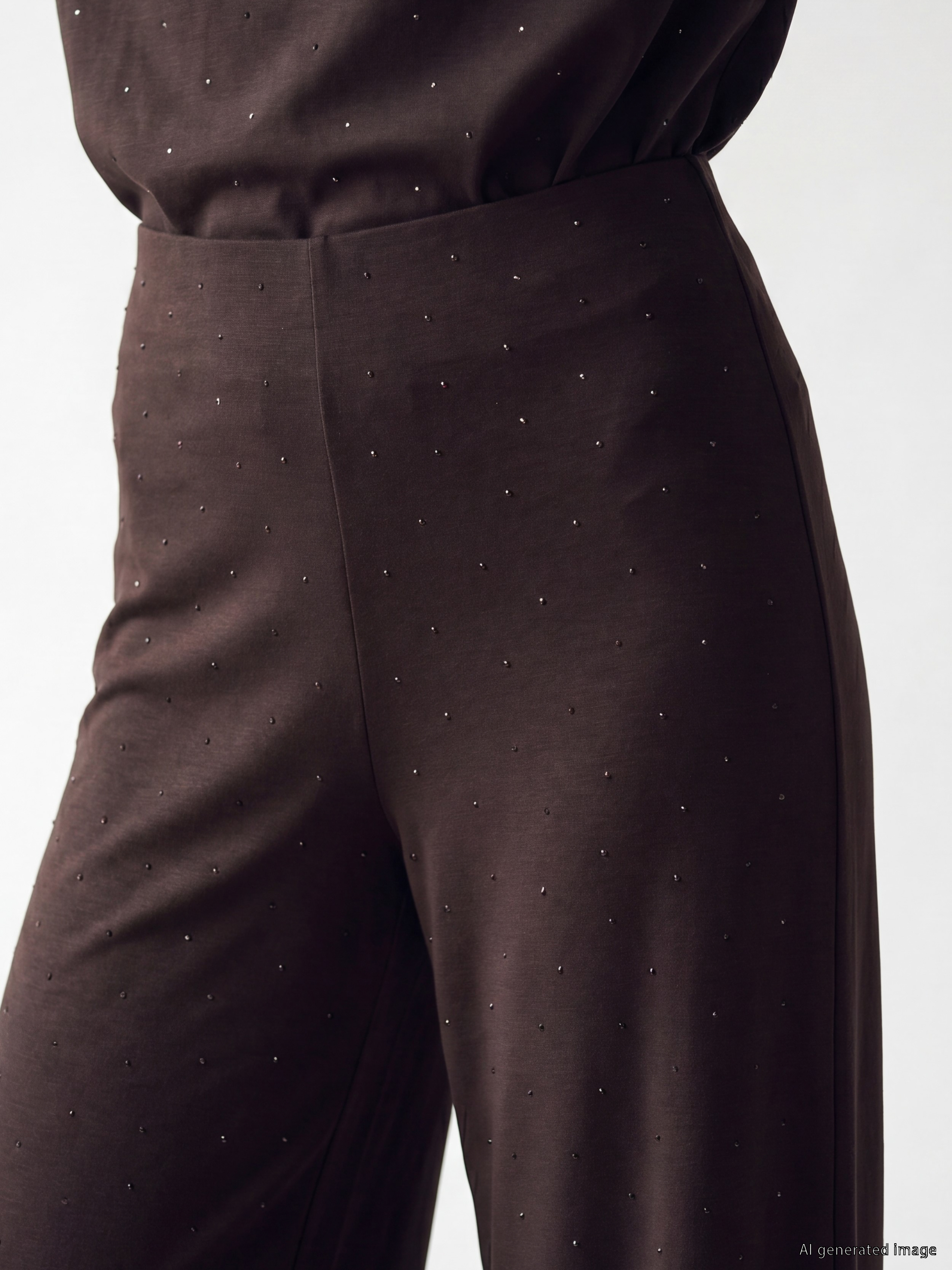 LCW Modest Taşlı Soft Touch Kadın Eşofman Altı görsel 3