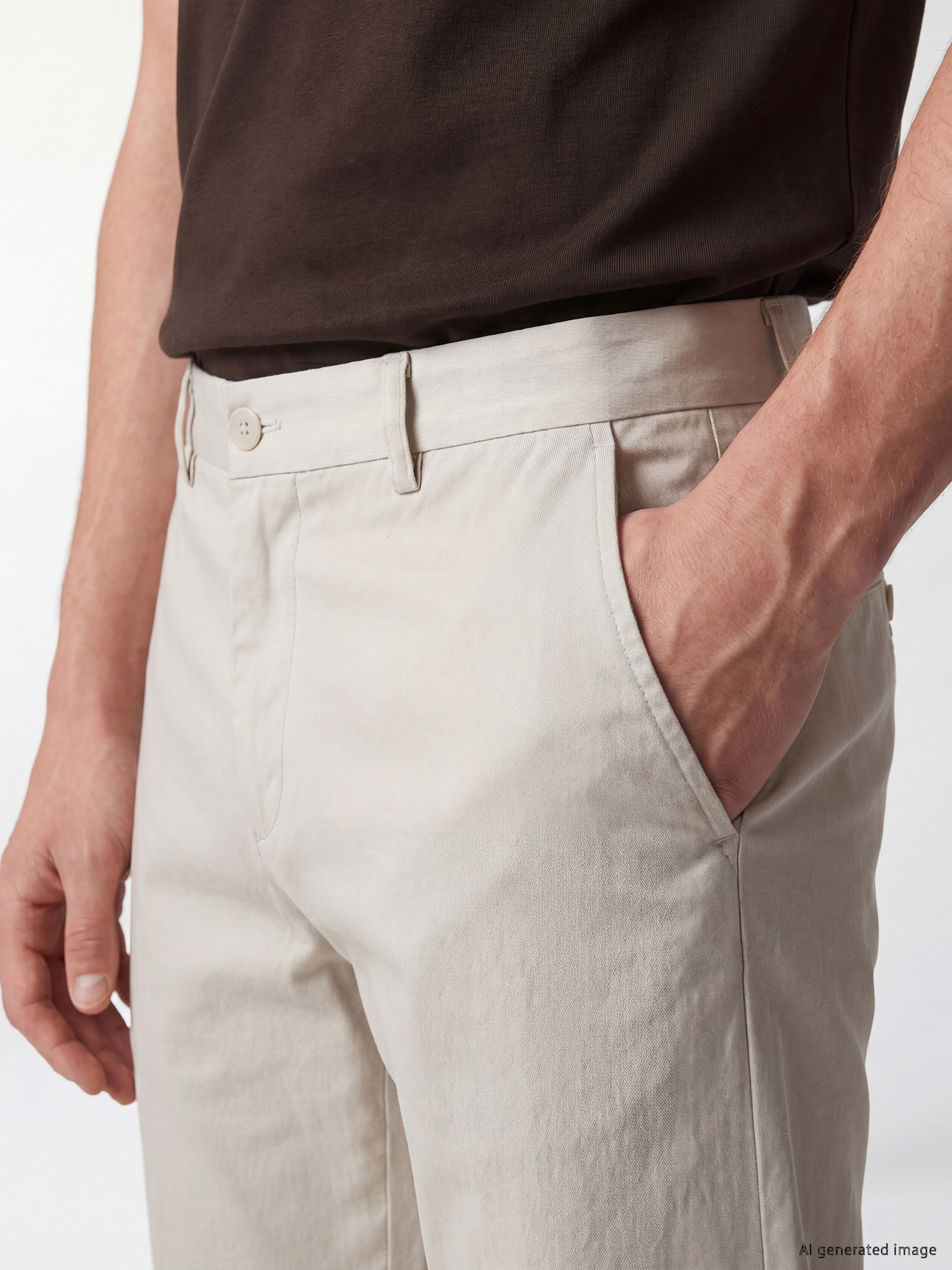 SOUTHBLUE Regular Fit Keten Karışımlı Erkek Pantolon görsel 3