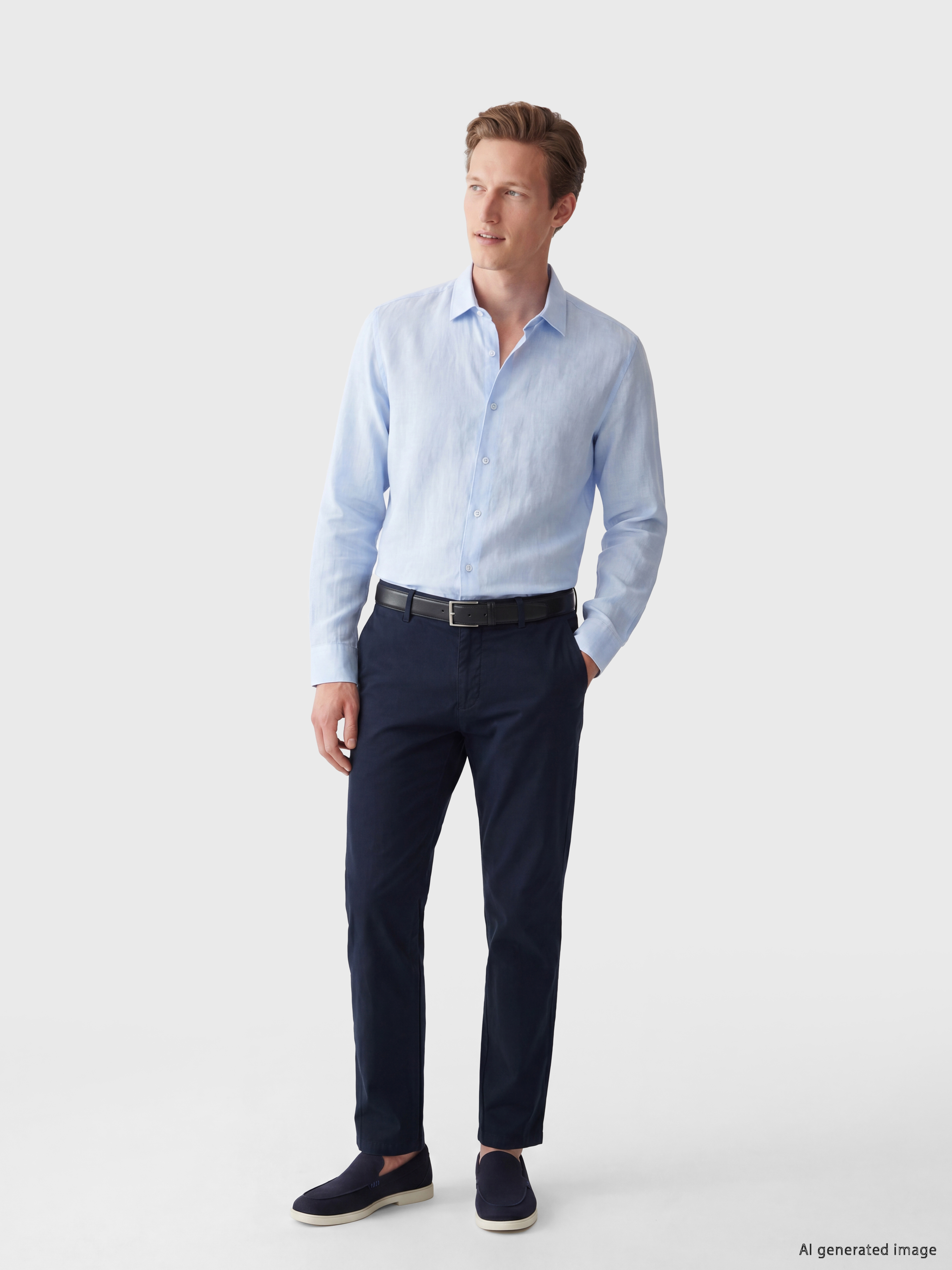 SOUTHBLUE Regular Fit Keten Karışımlı Erkek Pantolon görsel 3