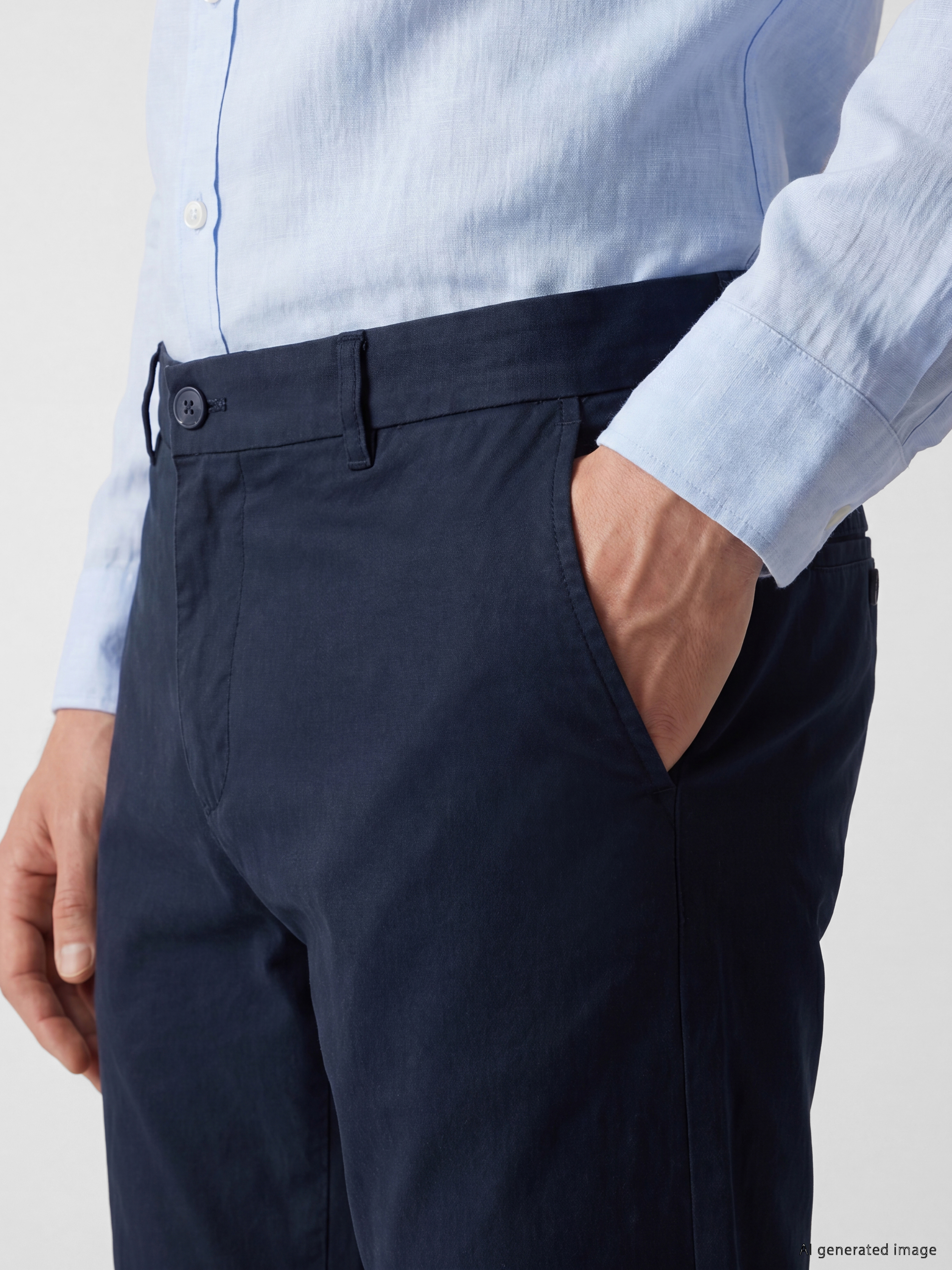 SOUTHBLUE Regular Fit Keten Karışımlı Erkek Pantolon görsel 4