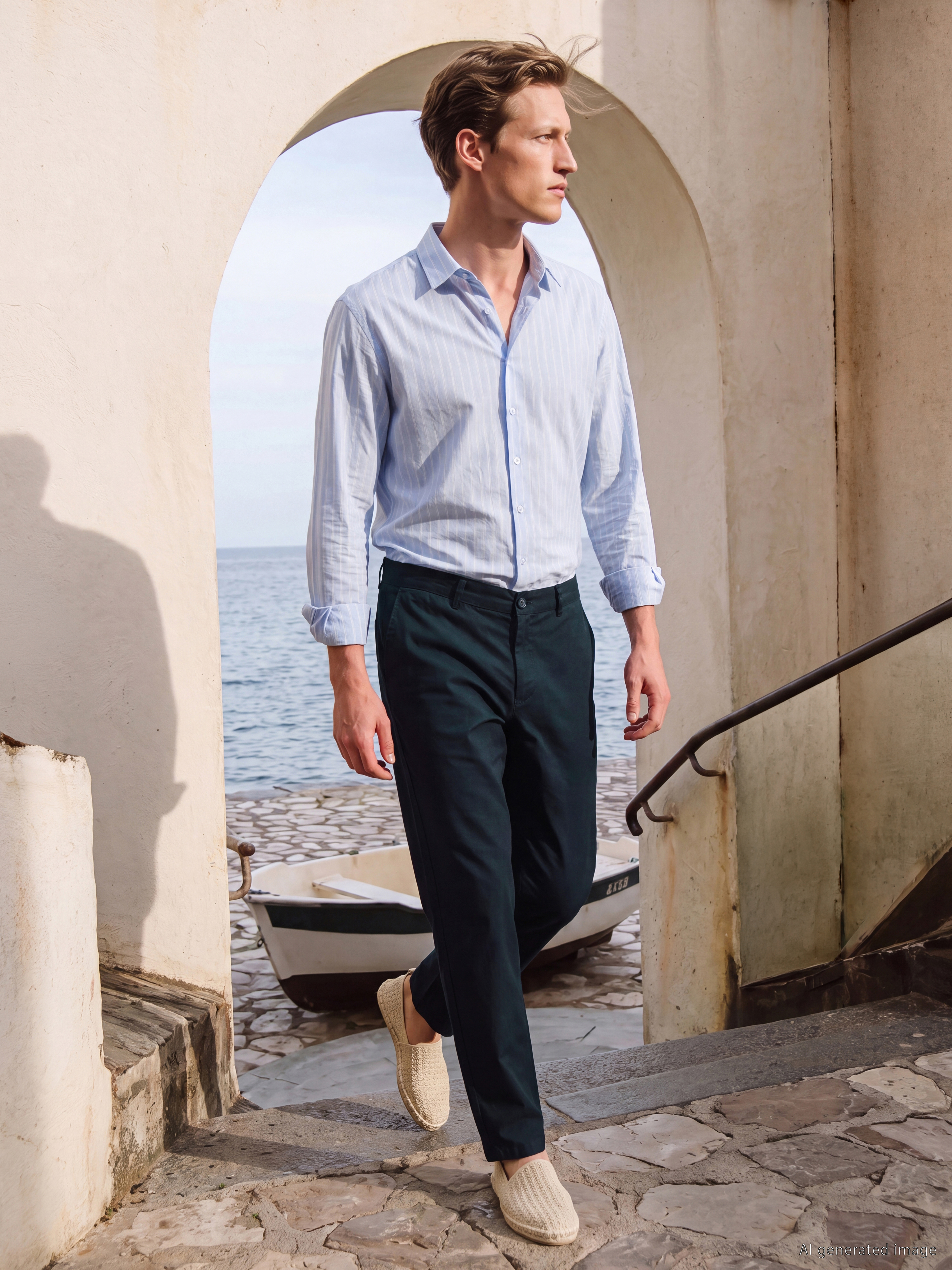 SOUTHBLUE Regular Fit Keten Karışımlı Erkek Pantolon