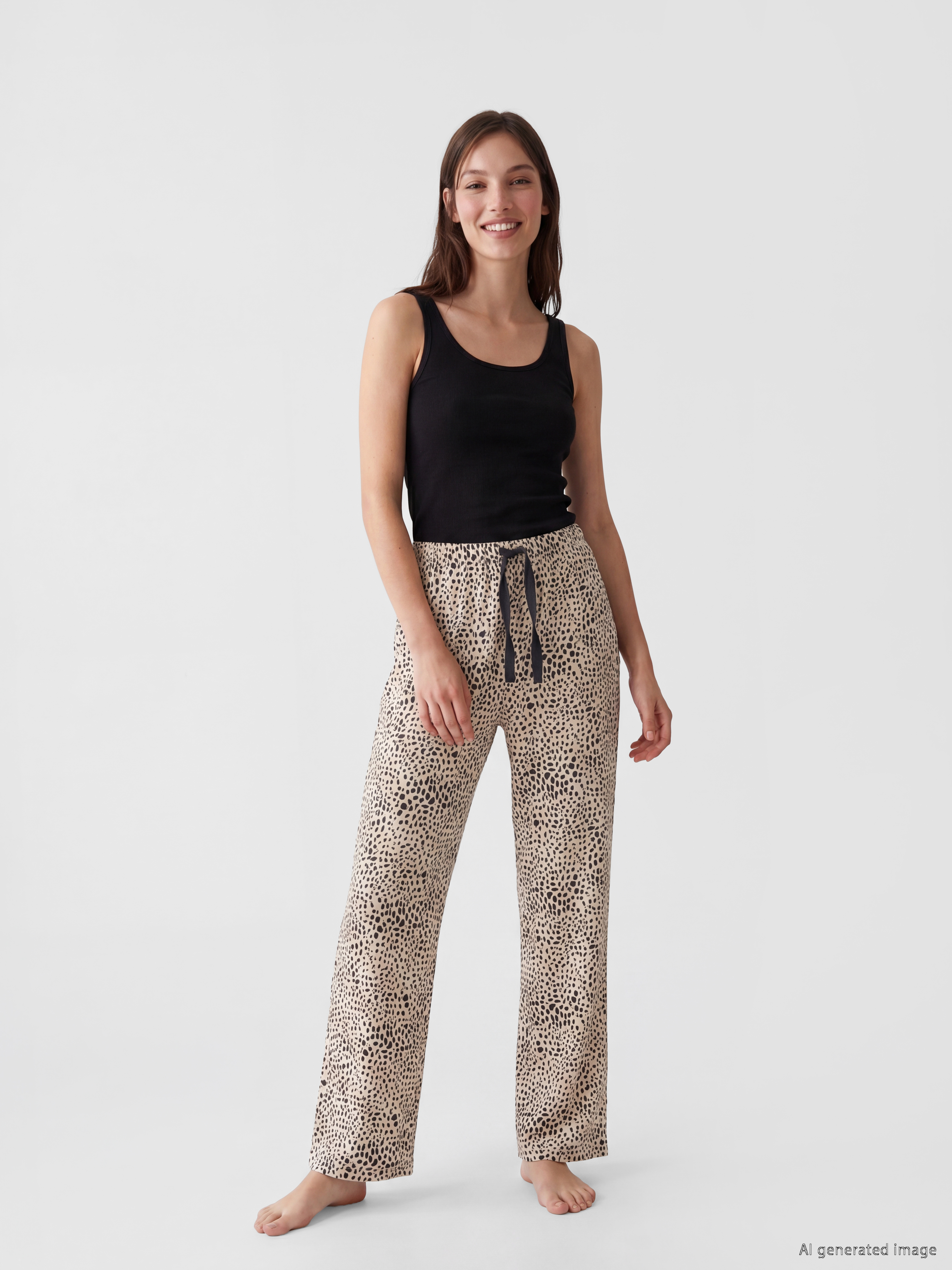 LCW DREAM U Yaka Kadın Fitilli Pijama Üstü görsel 2