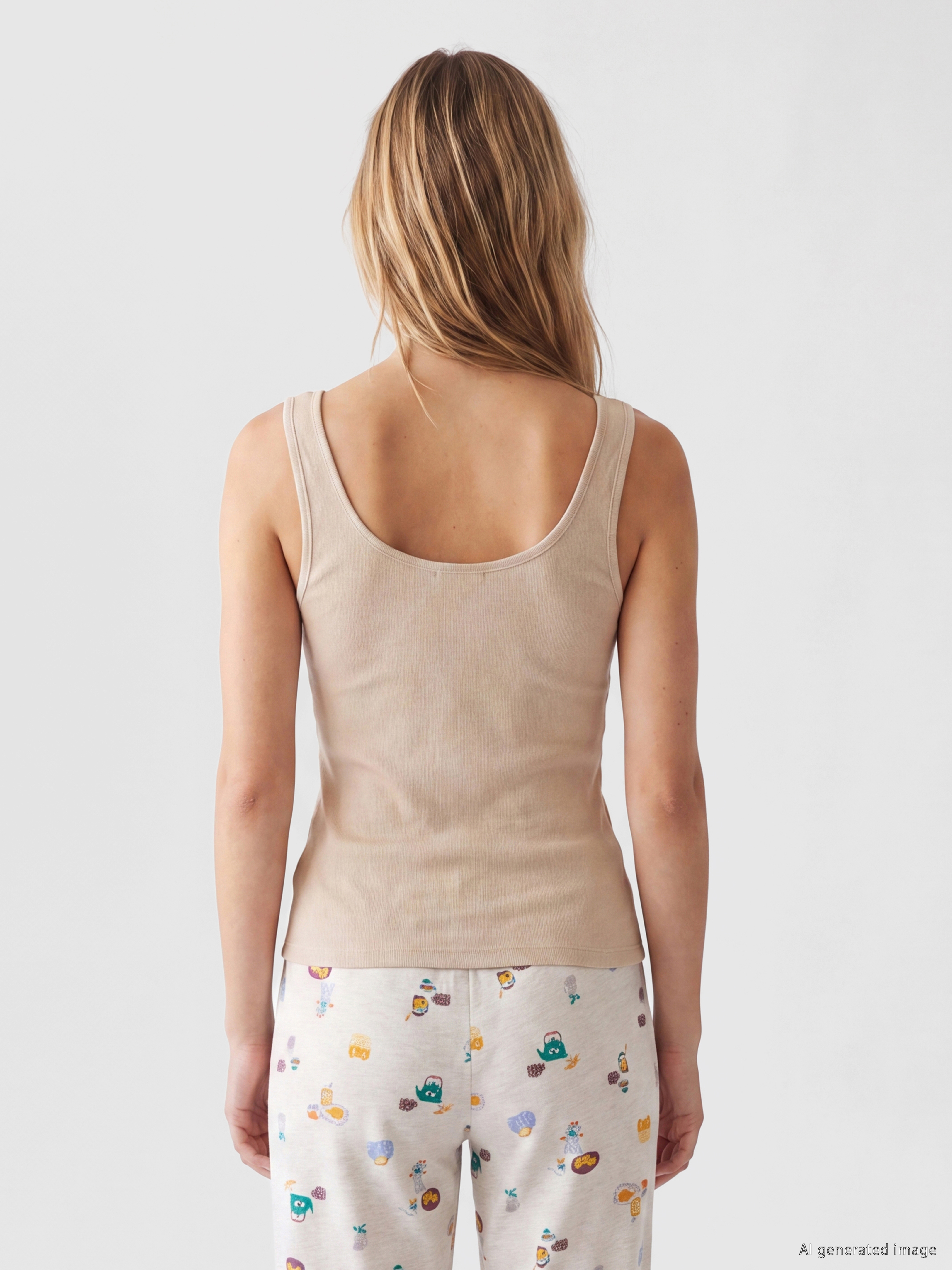 LCW DREAM U Yaka Kadın Pijama Üstü görsel 4