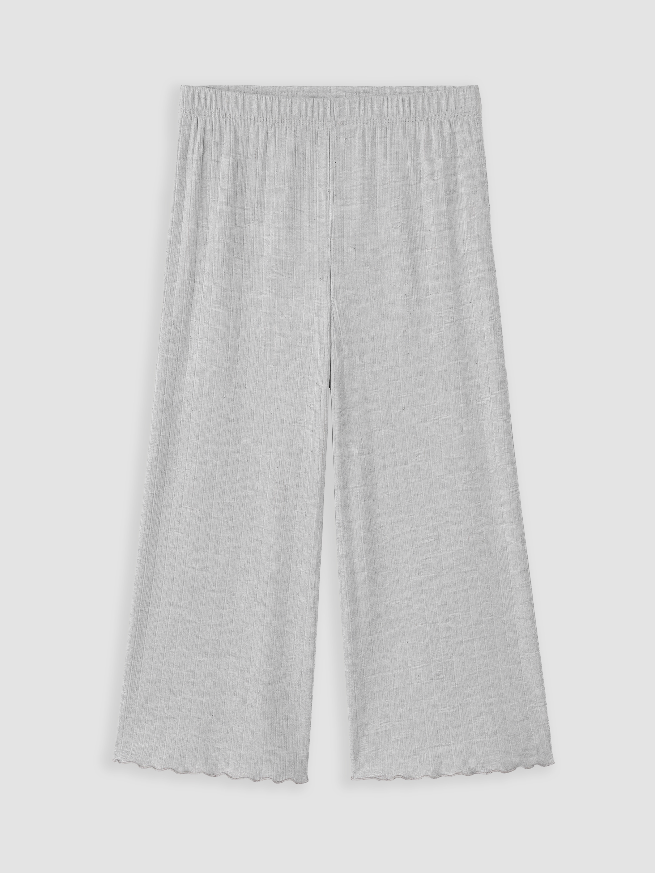 LCW DREAM Geniş Paça Kadın Fitilli Kapri Pijama Altı görsel 5