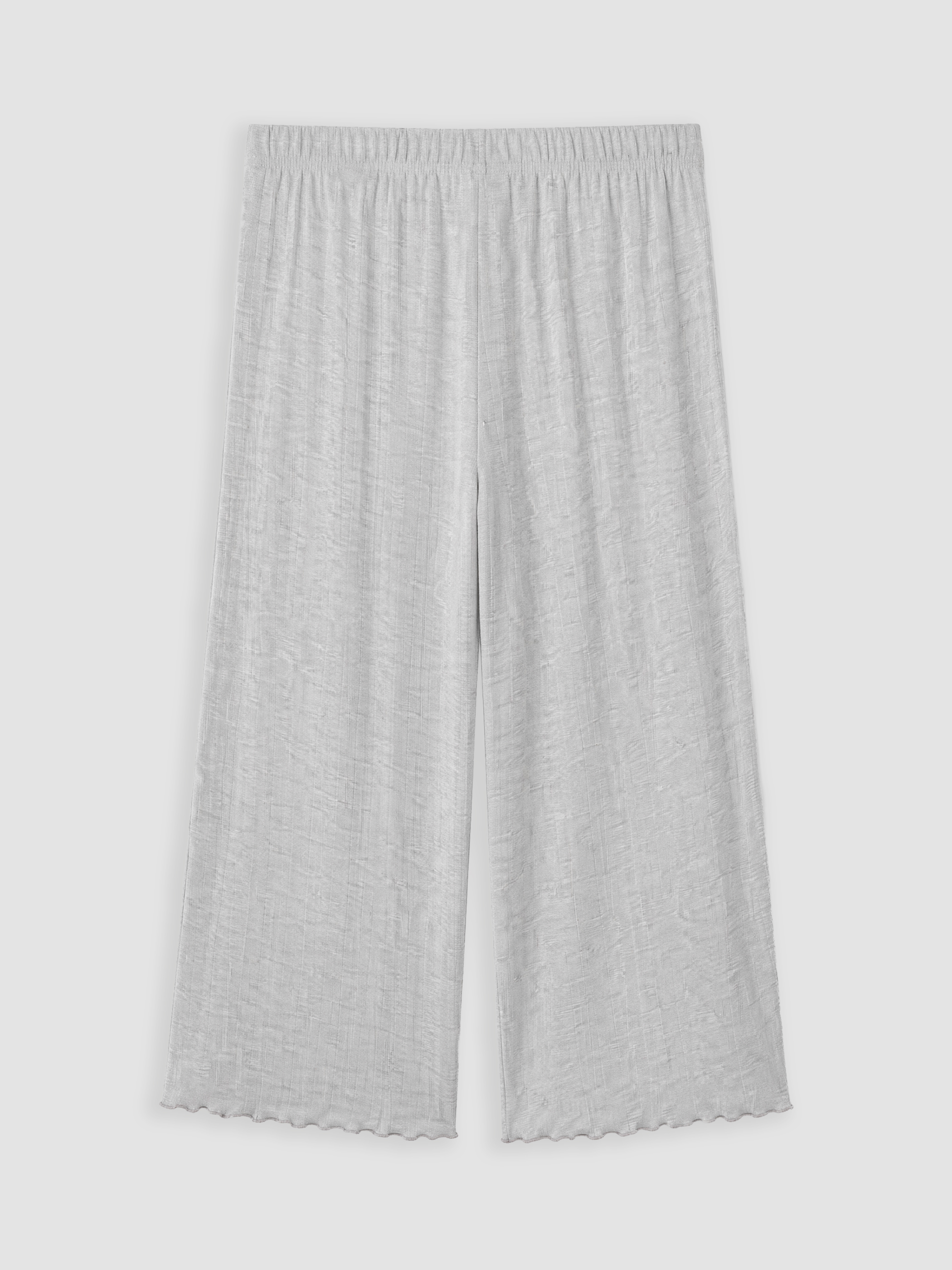 LCW DREAM Geniş Paça Kadın Fitilli Kapri Pijama Altı görsel 6