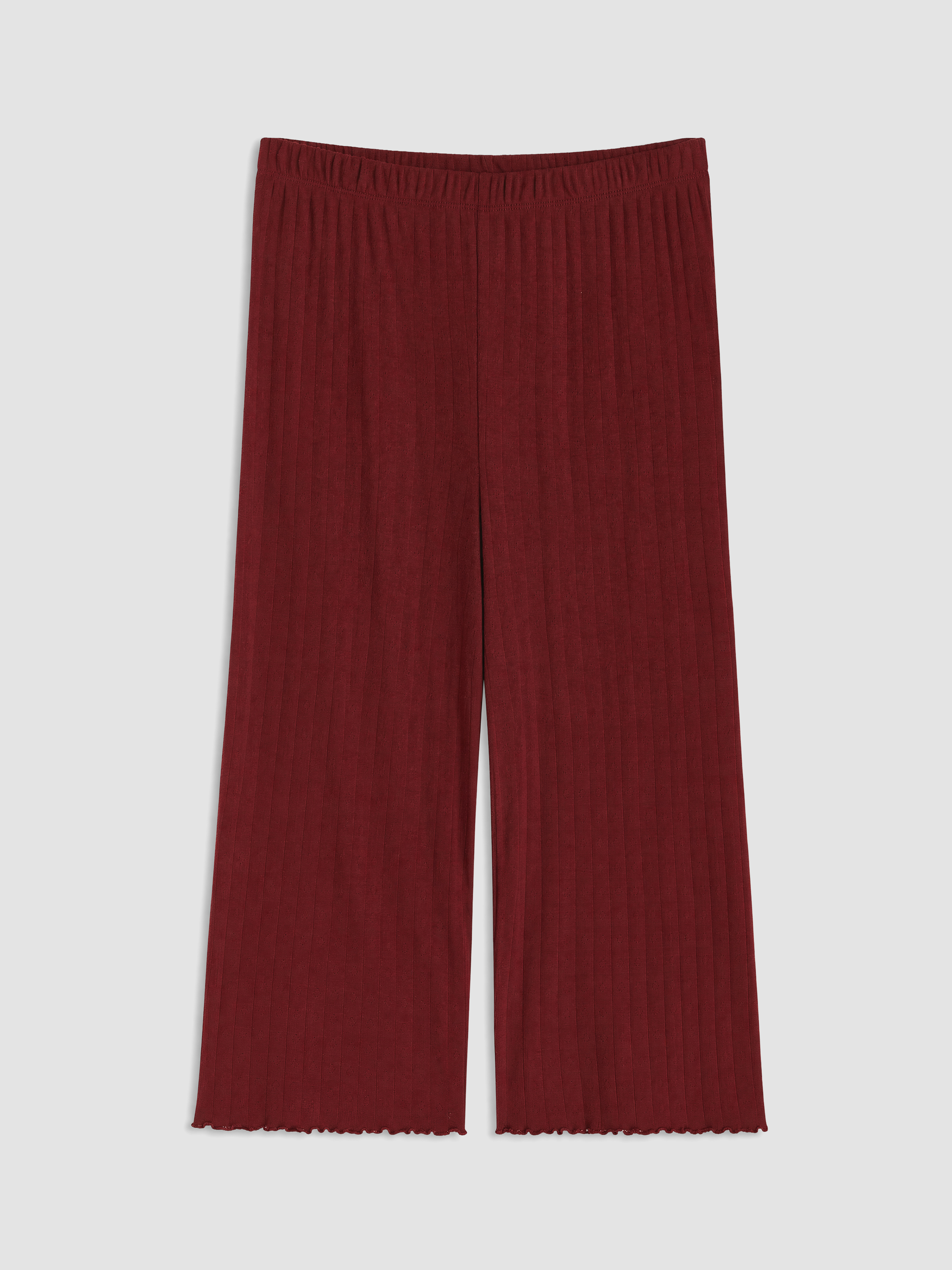 LCW DREAM Geniş Paça Kadın Fitilli Kapri Pijama Altı görsel 5