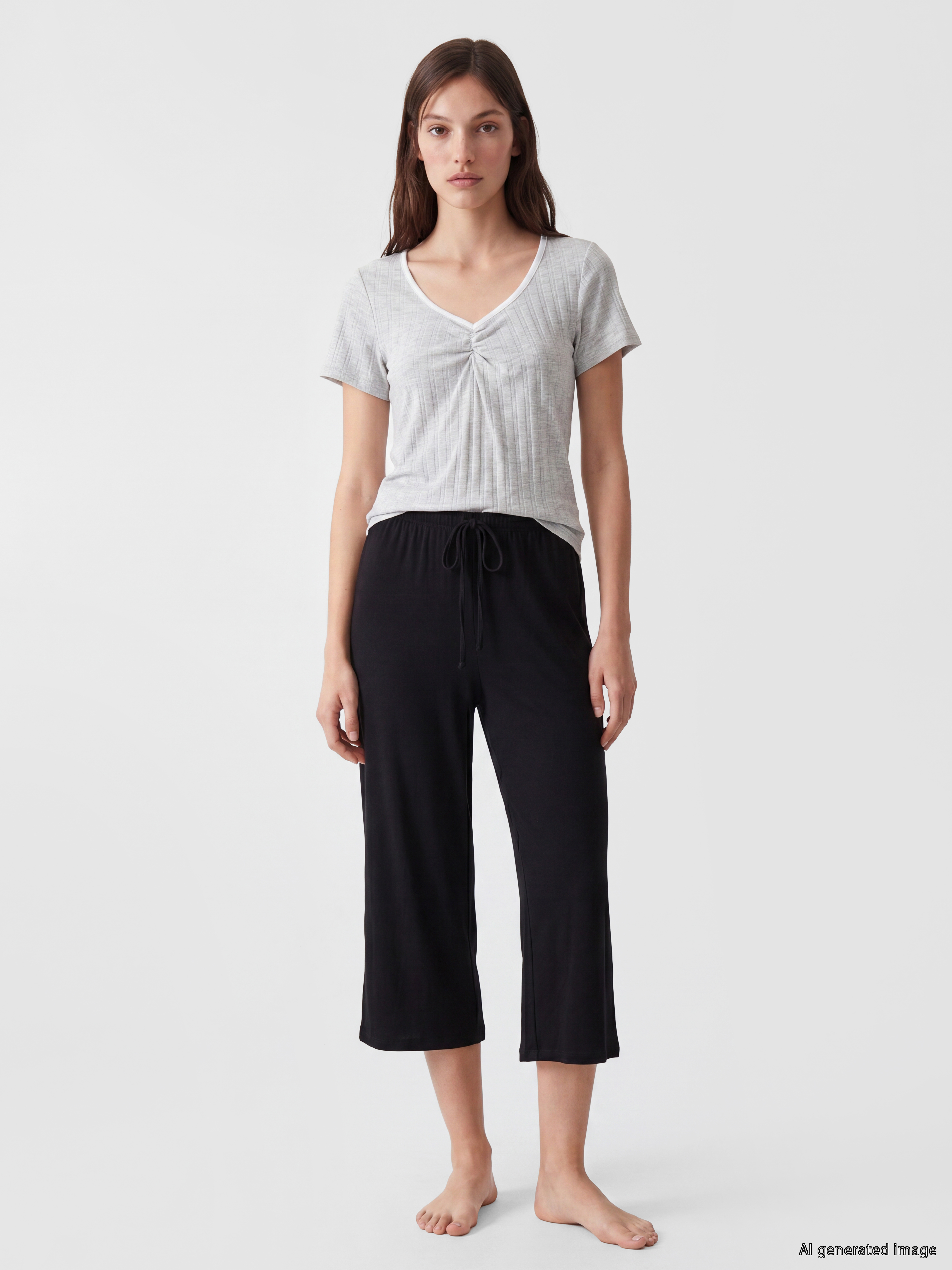 LCW DREAM %100 Pamuklu Kadın Kapri Pijama Altı
