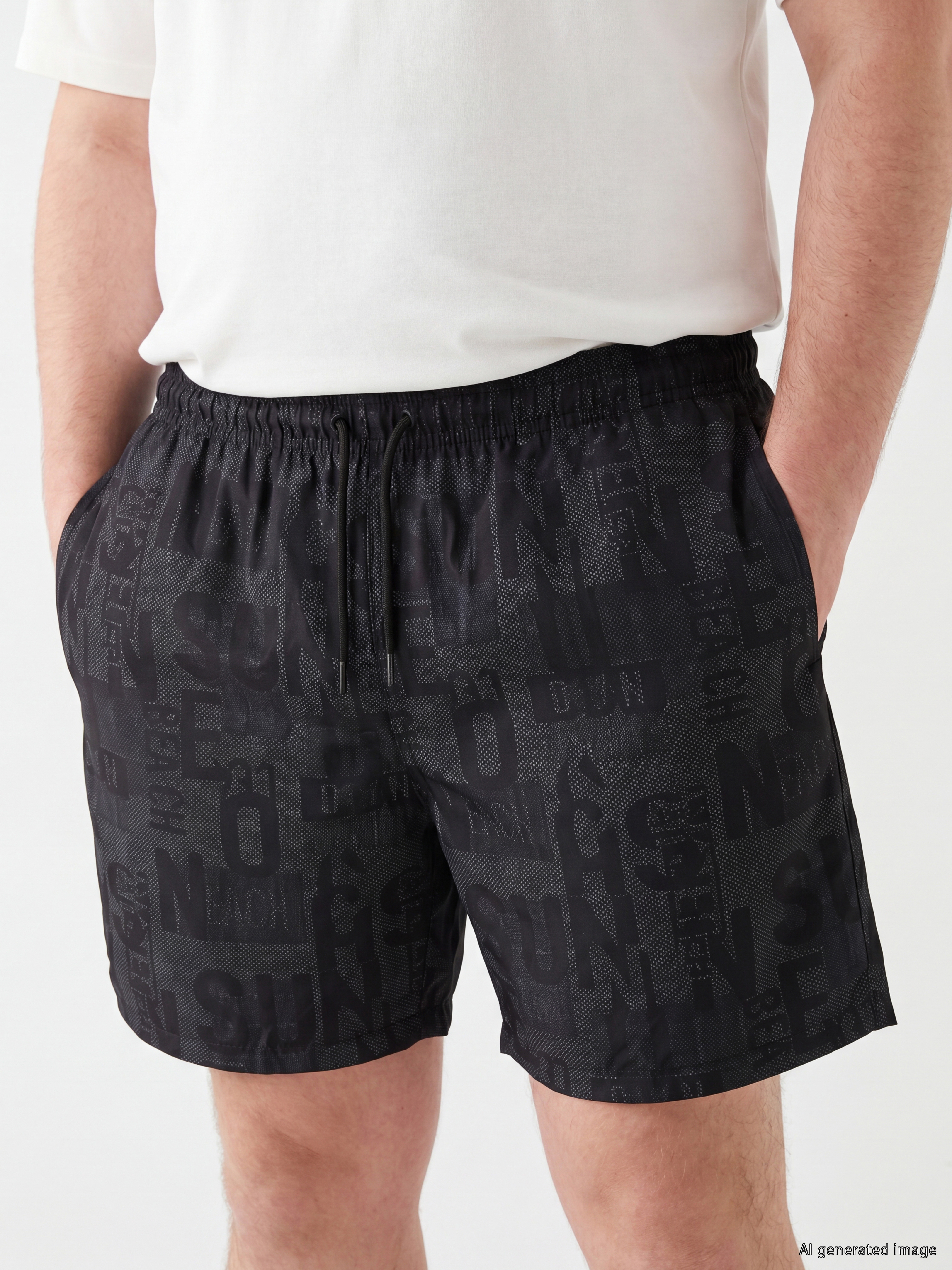 LCW SWIMWEAR Kısa Boy Desenli Erkek Deniz Şortu görsel 3