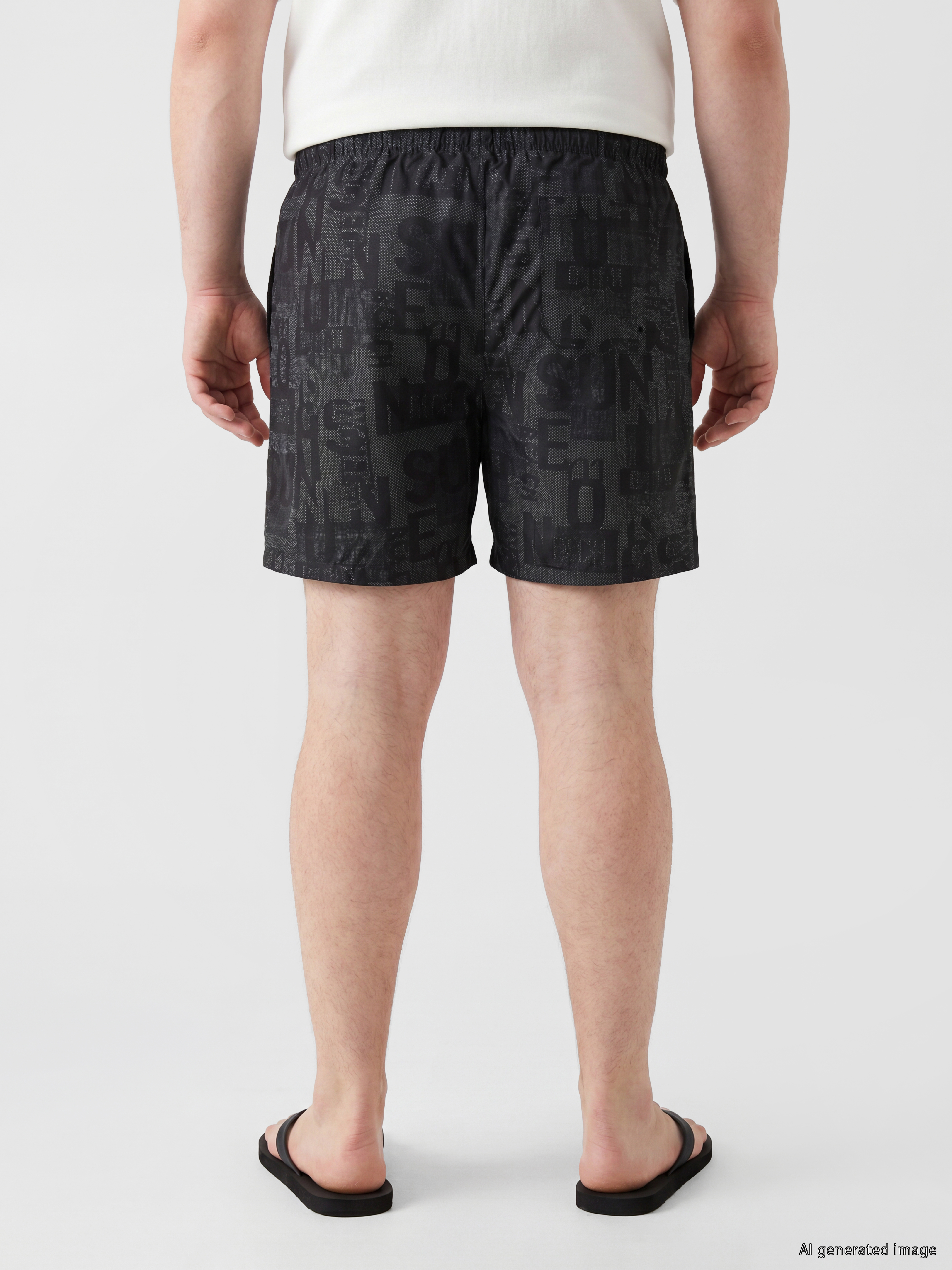 LCW SWIMWEAR Kısa Boy Desenli Erkek Deniz Şortu görsel 4