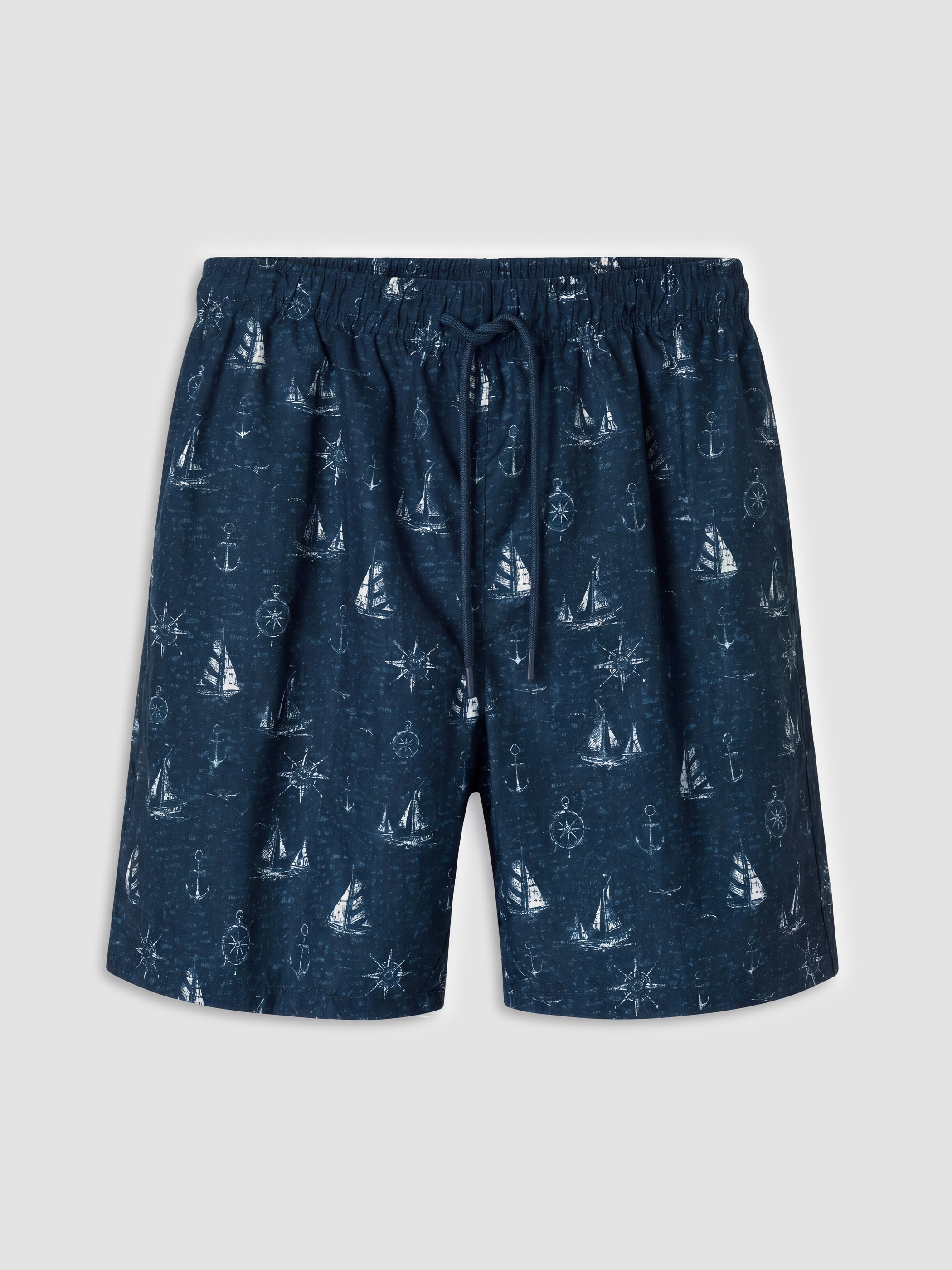 LCW SWIMWEAR Diz Hizası Boy Desenli Erkek Deniz Şortu görsel 3