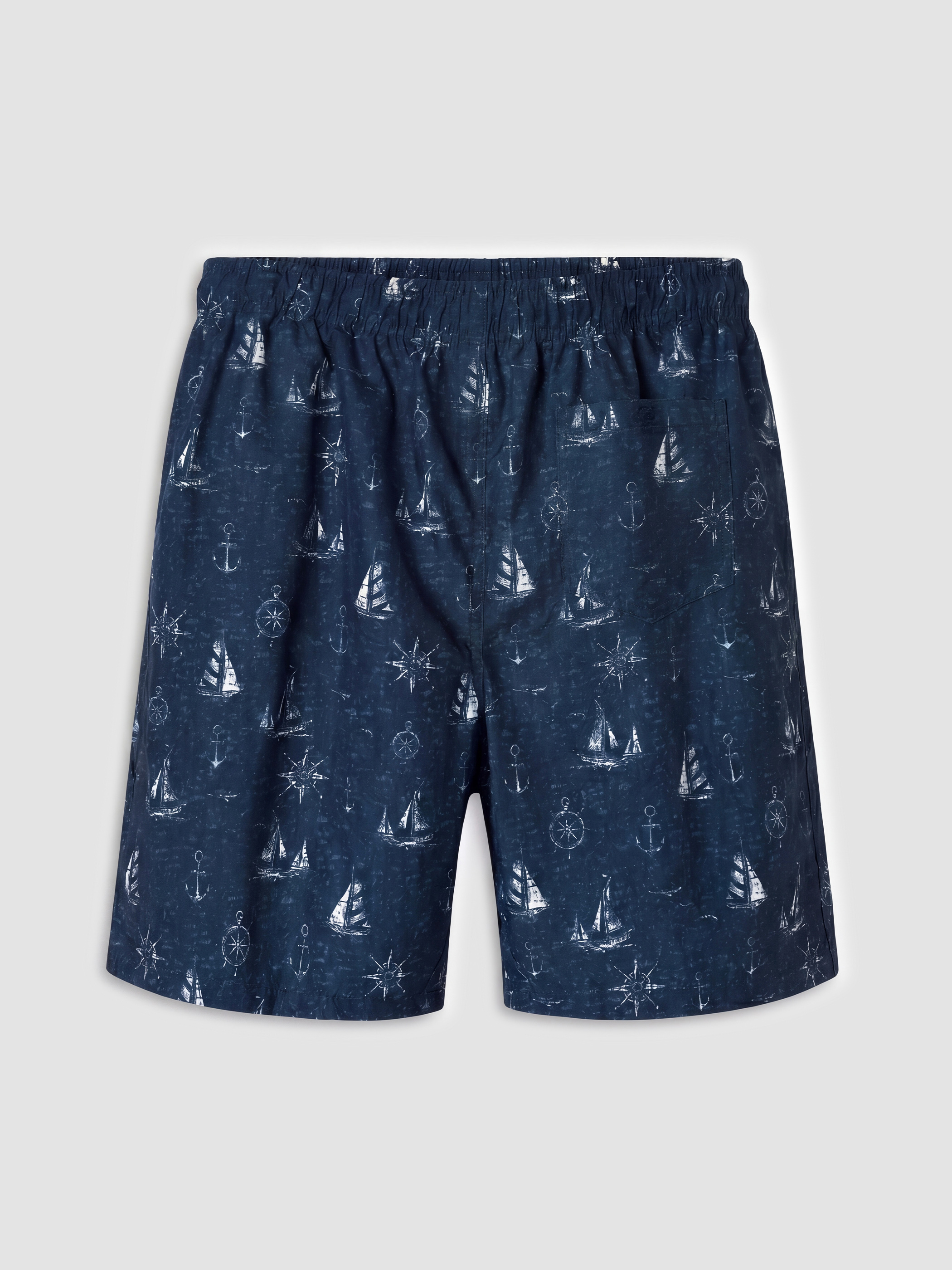 LCW SWIMWEAR Diz Hizası Boy Desenli Erkek Deniz Şortu görsel 4